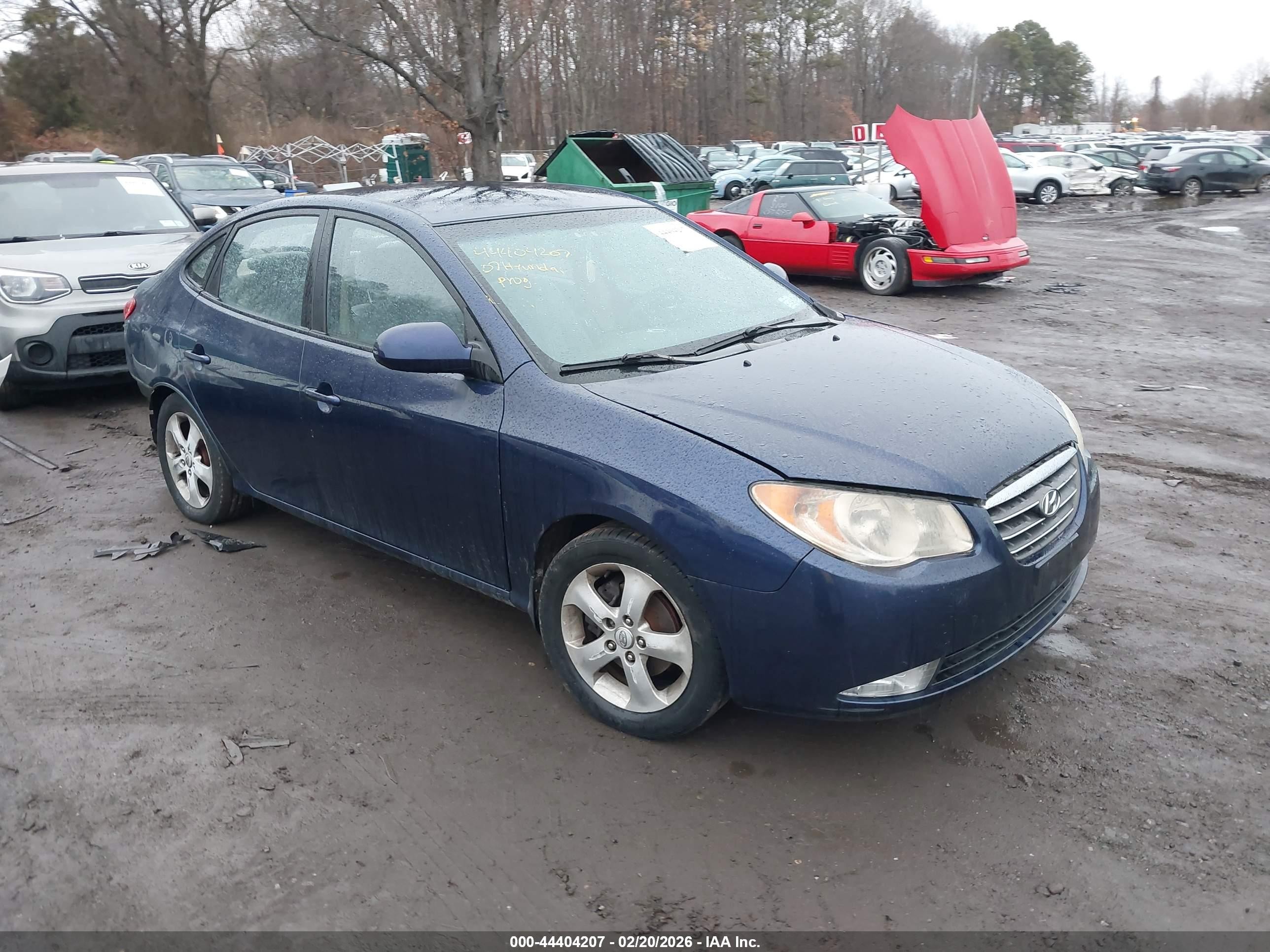 2007 Hyundai Elantra Gls/limited/se Blue vin: KMHDU46D67U065408