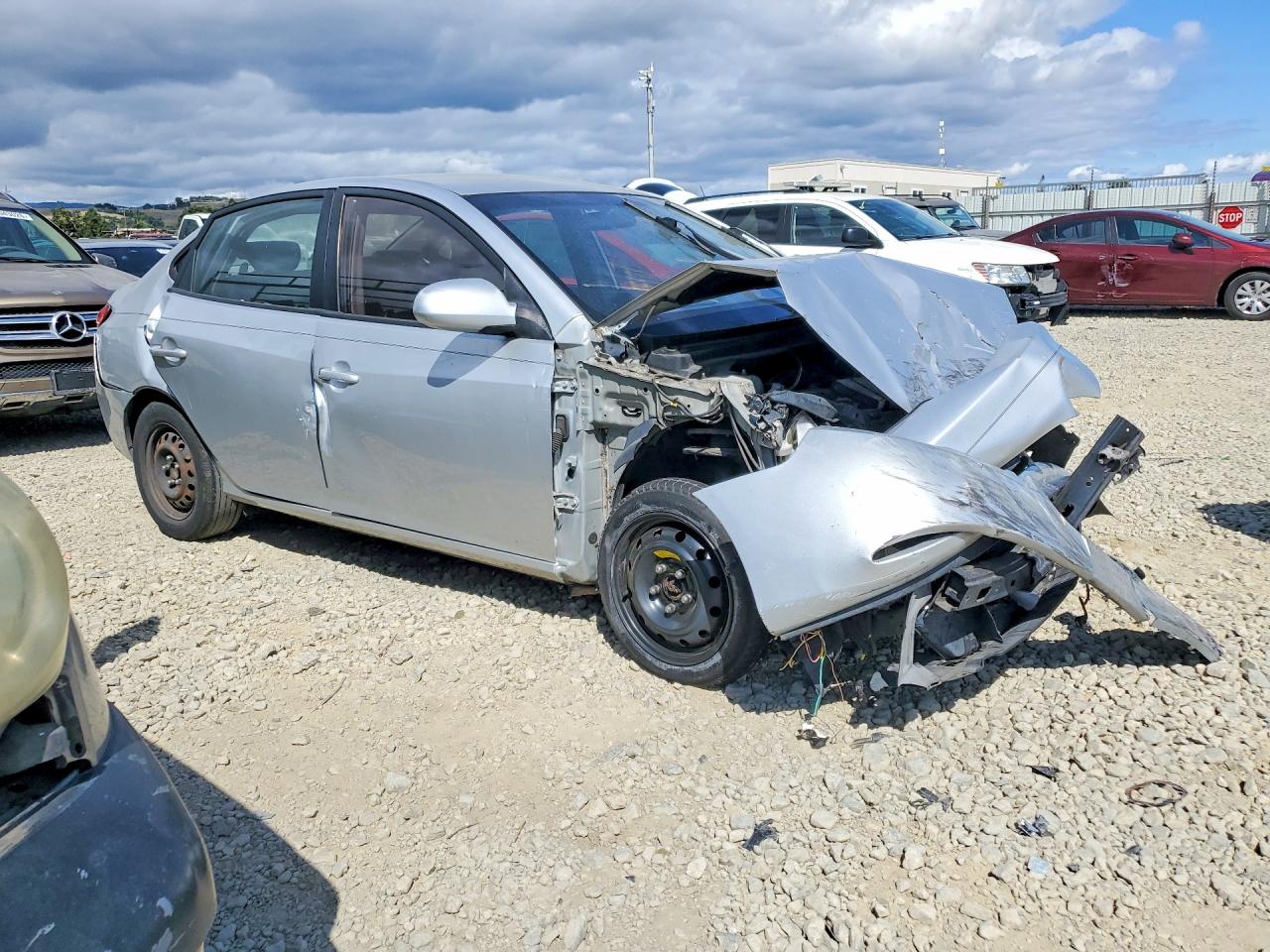 2007 Hyundai Elantra Gls Gray vin: KMHDU46D67U094018