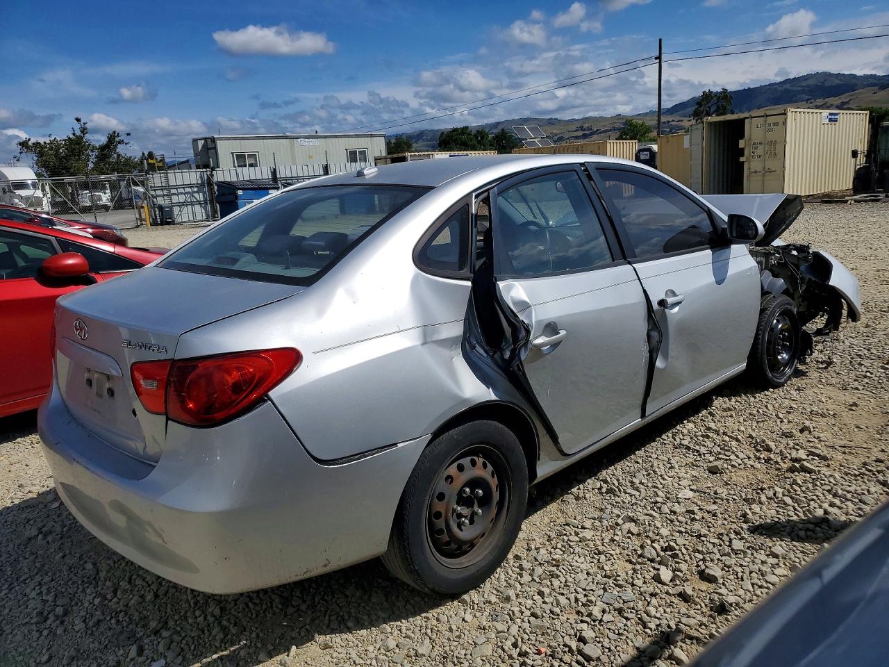 2007 Hyundai Elantra Gls Gray vin: KMHDU46D67U094018