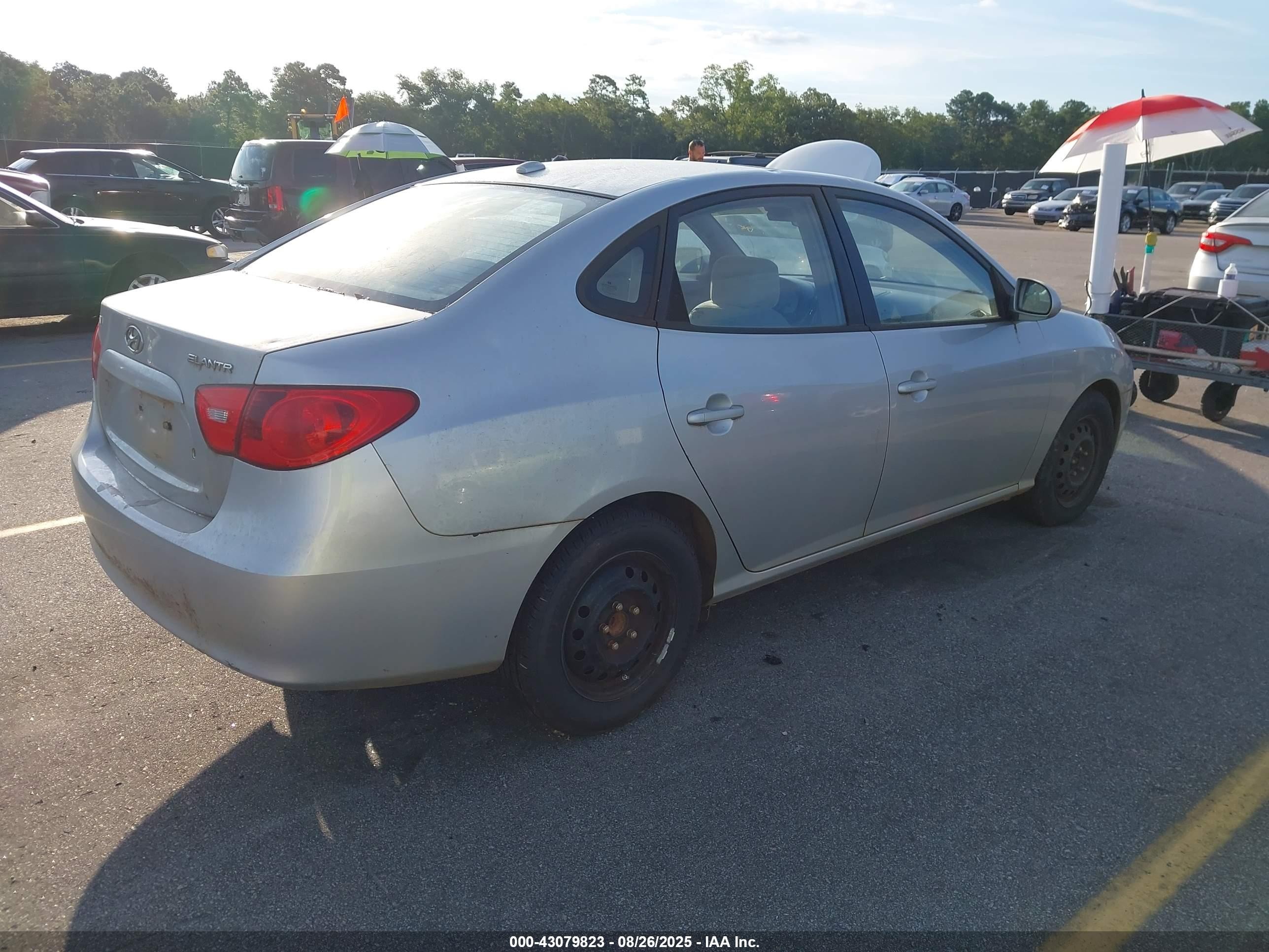 2007 Hyundai Elantra Gls/limited/se Silver vin: KMHDU46D67U151026