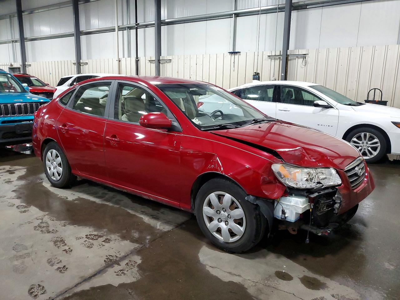 2007 Hyundai Elantra Gls/se/limited Red vin: KMHDU46D67U254821