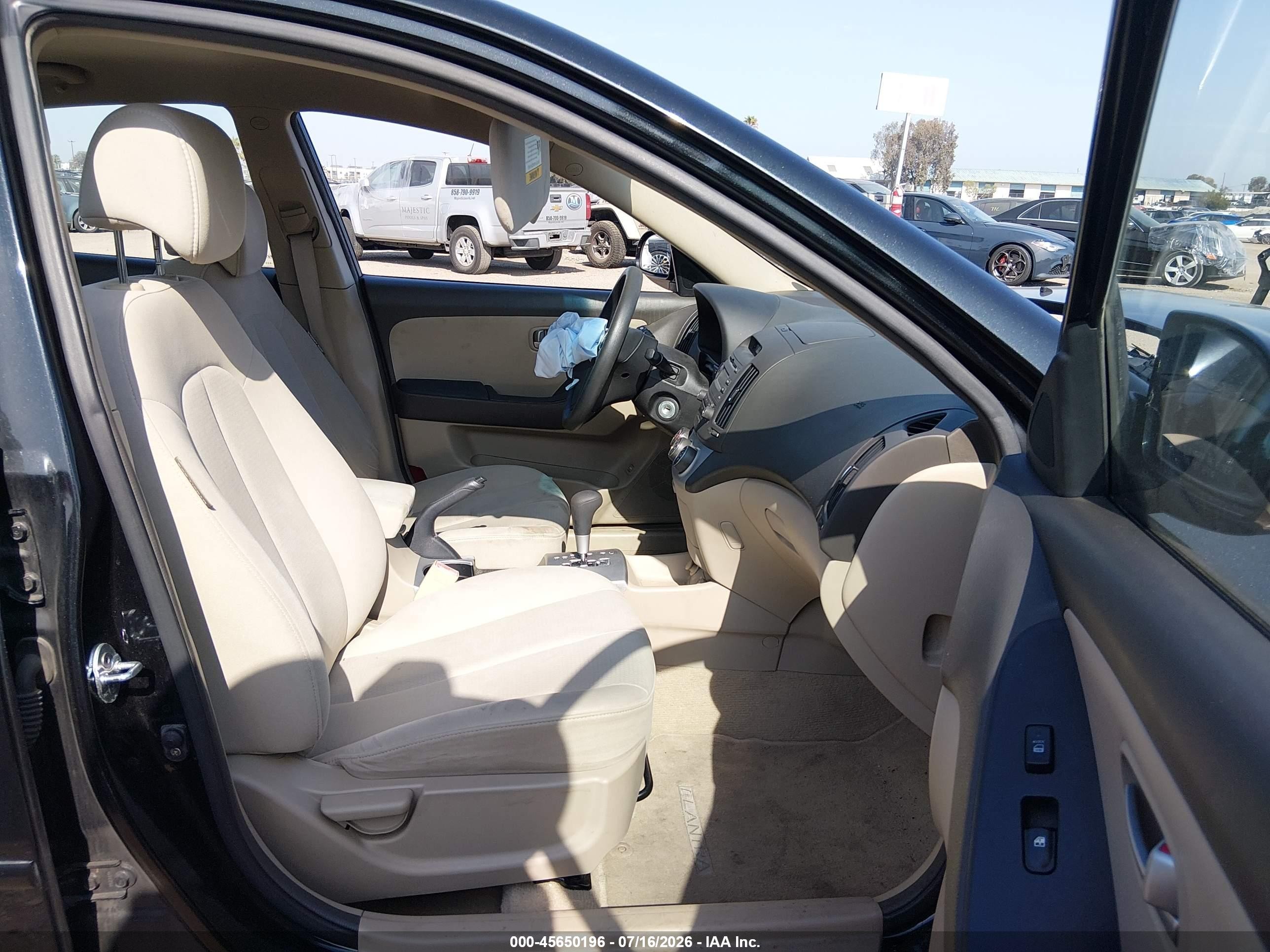 2008 Hyundai Elantra Gls/se Black vin: KMHDU46D68U281499