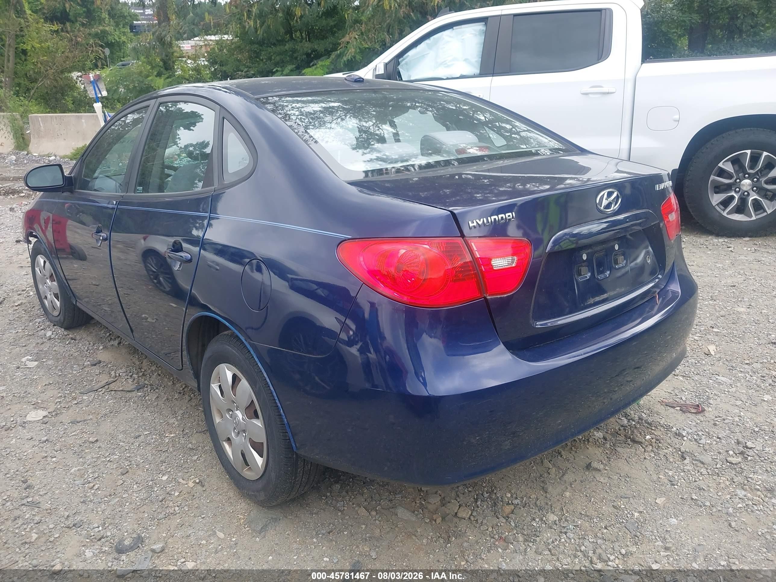 2008 Hyundai Elantra Gls/se Blue vin: KMHDU46D68U328949