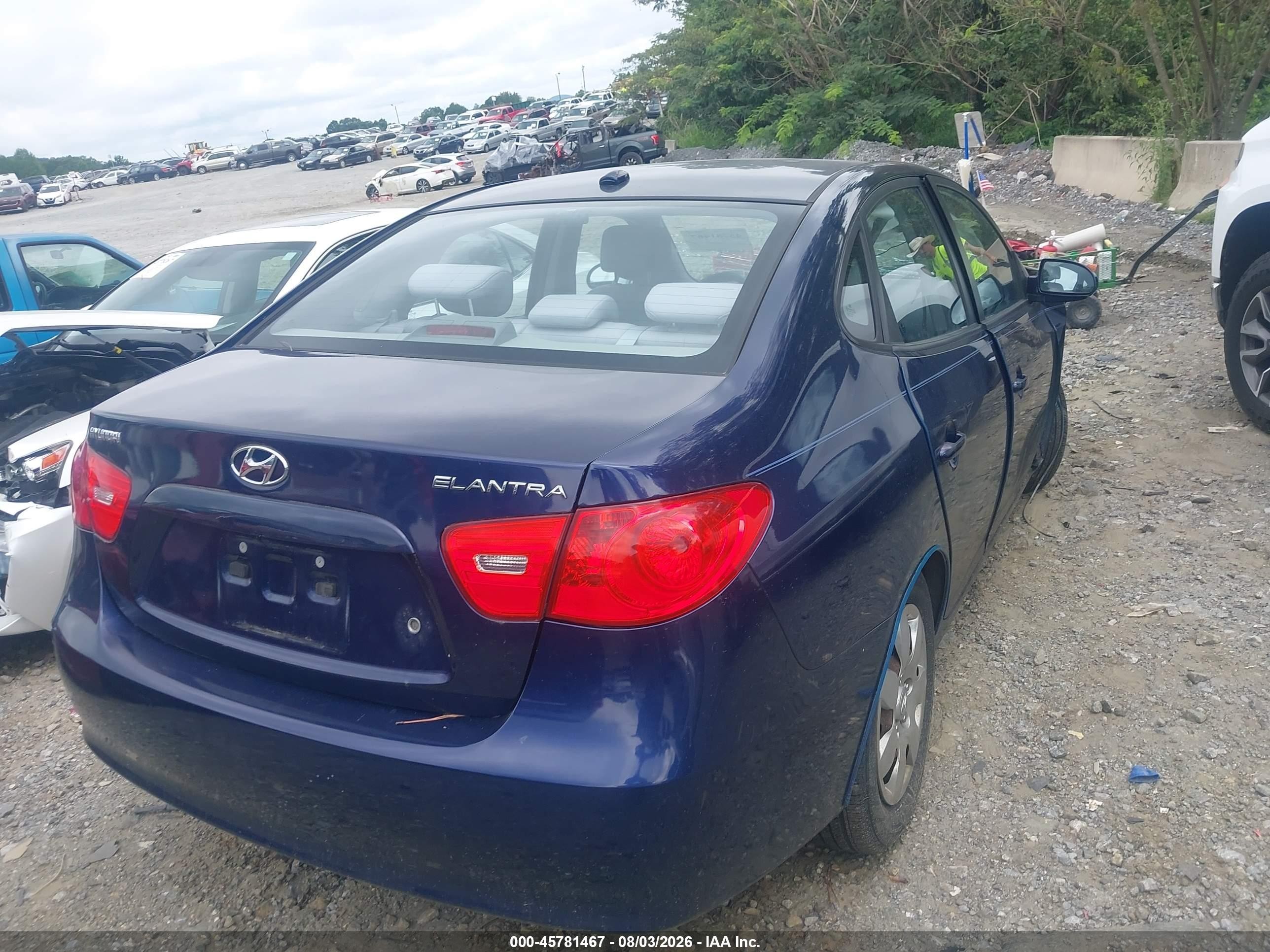 2008 Hyundai Elantra Gls/se Blue vin: KMHDU46D68U328949