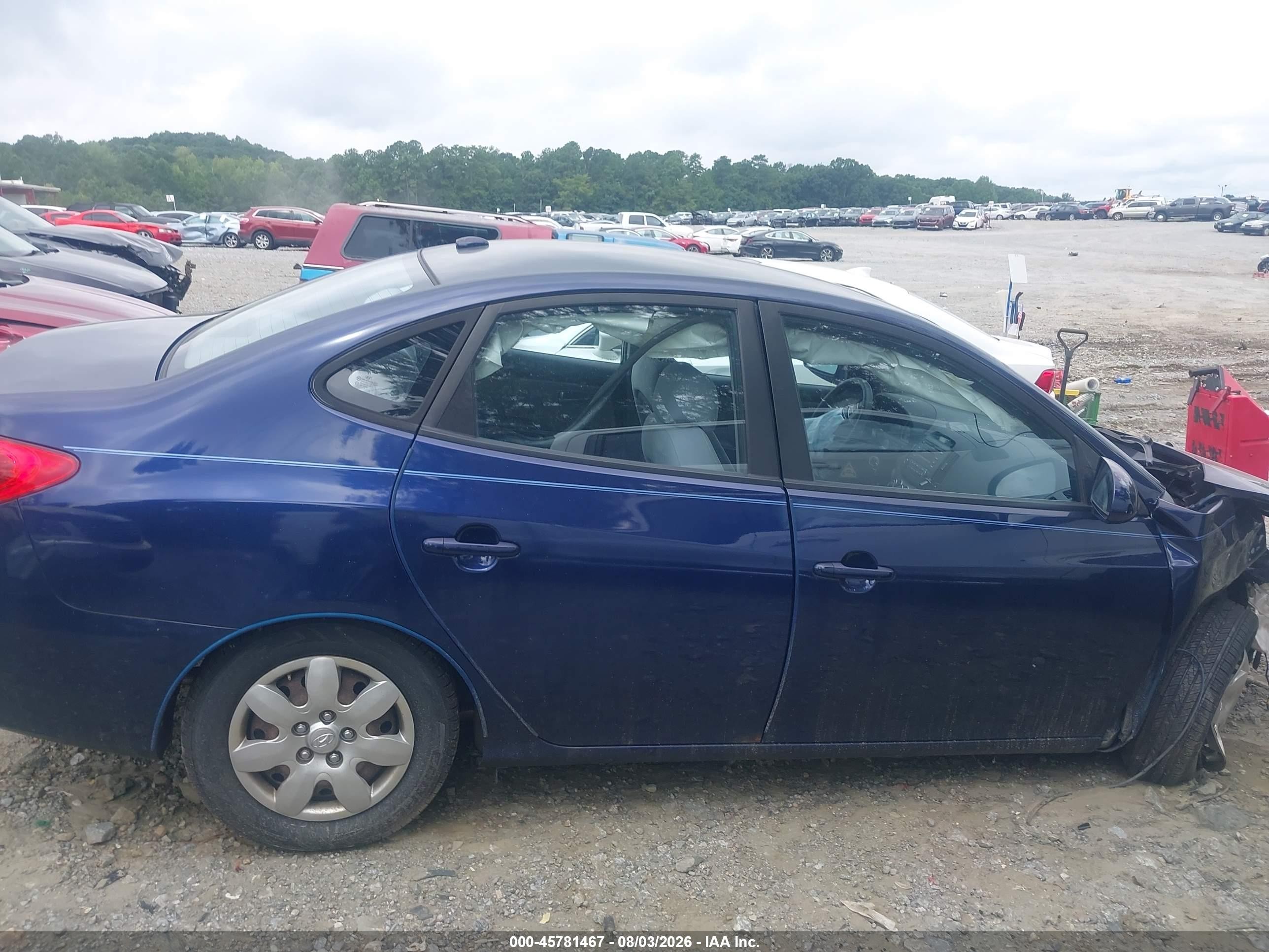 2008 Hyundai Elantra Gls/se Blue vin: KMHDU46D68U328949