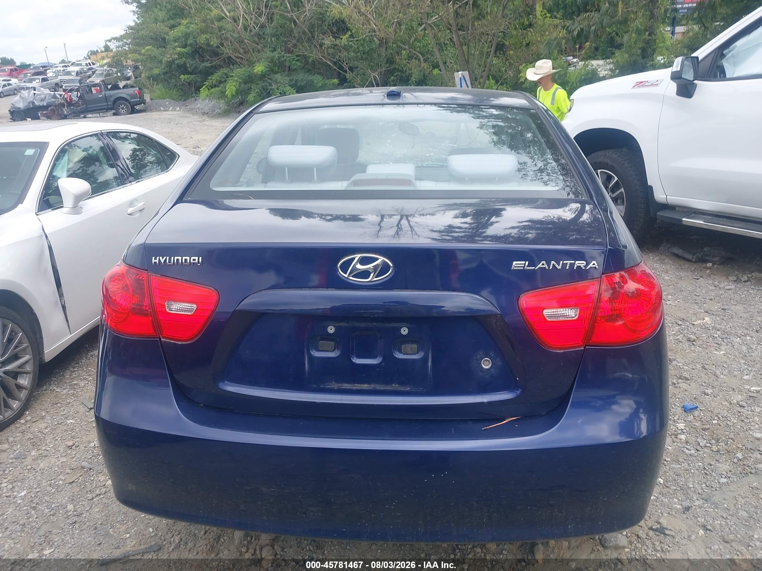 2008 Hyundai Elantra Gls/se Blue vin: KMHDU46D68U328949