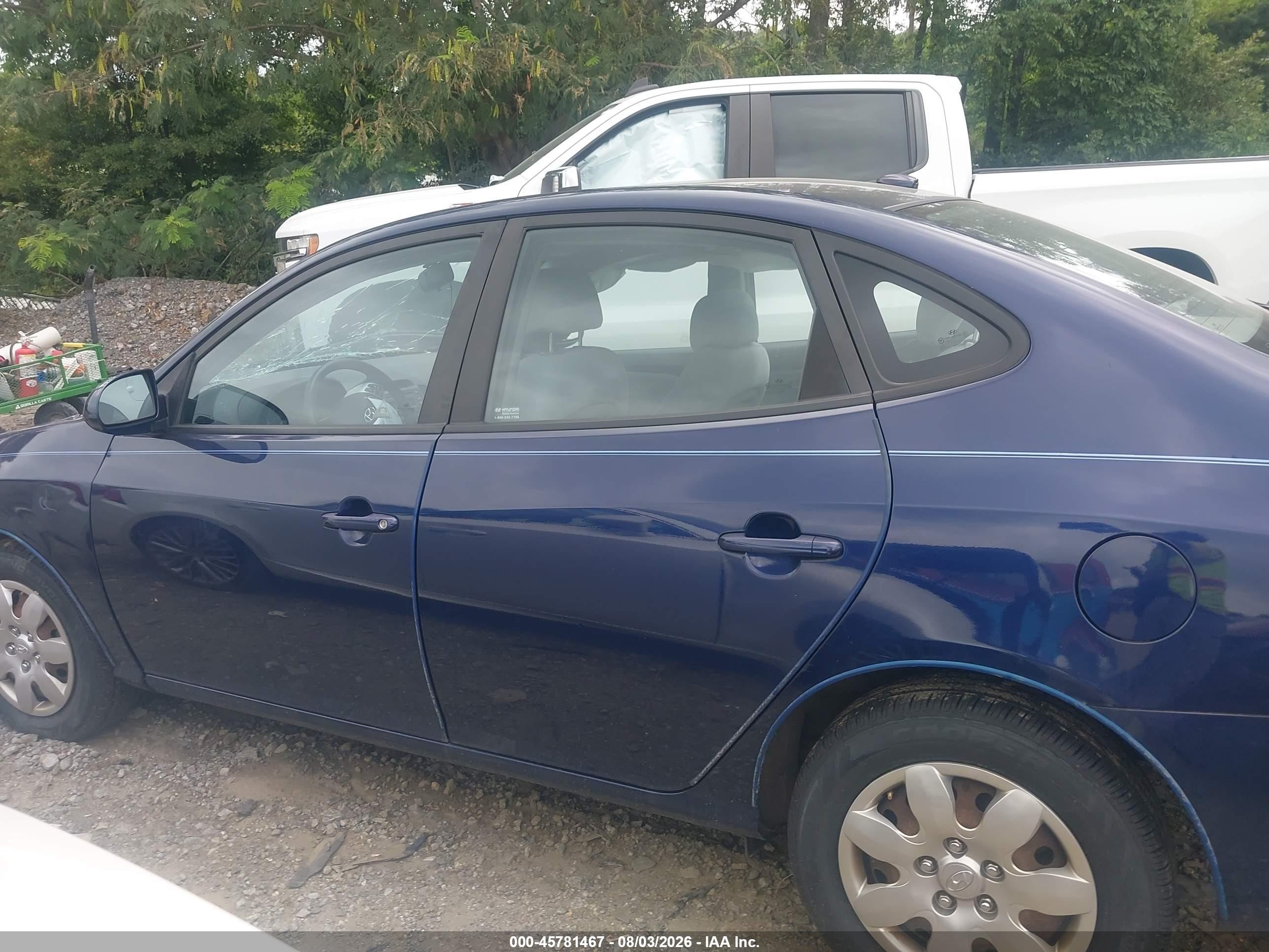 2008 Hyundai Elantra Gls/se Blue vin: KMHDU46D68U328949