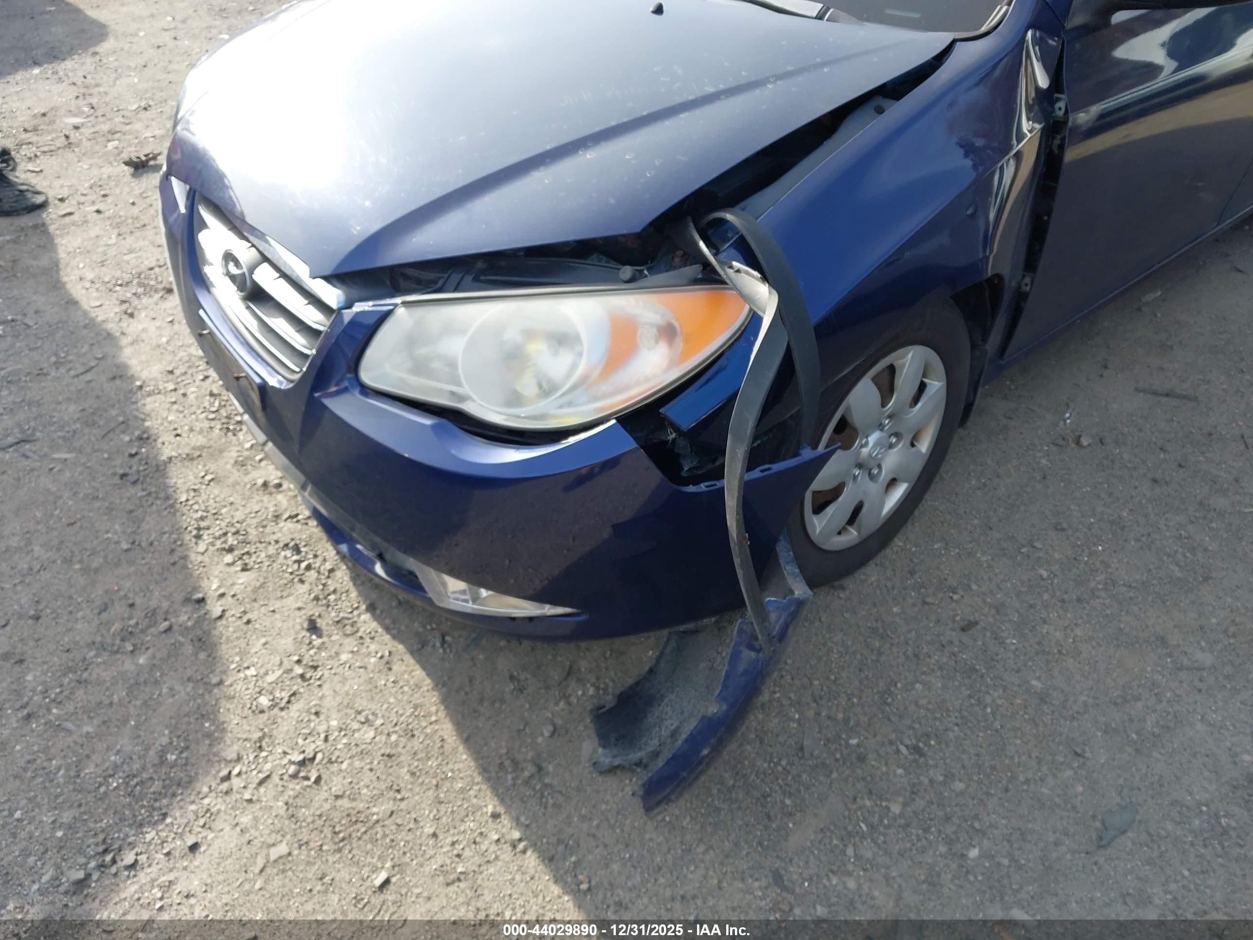 2008 Hyundai Elantra Gls/se Blue vin: KMHDU46D68U418151