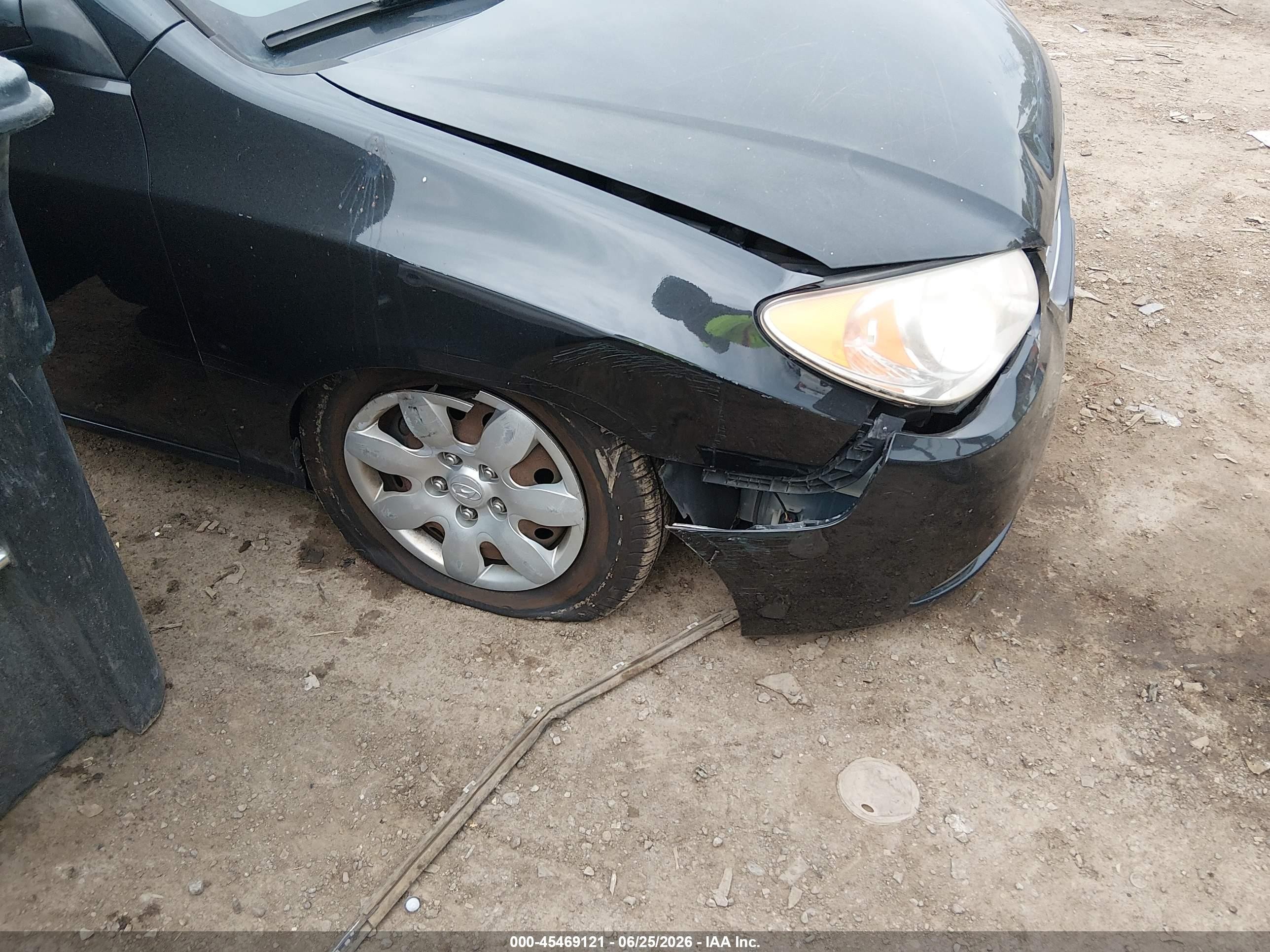 2008 Hyundai Elantra Gls/se Black vin: KMHDU46D68U440392