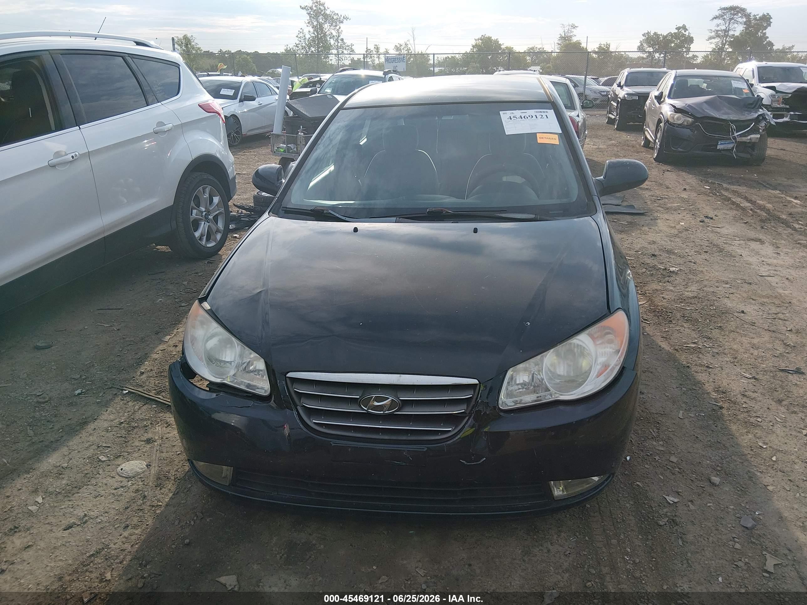 2008 Hyundai Elantra Gls/se Black vin: KMHDU46D68U440392