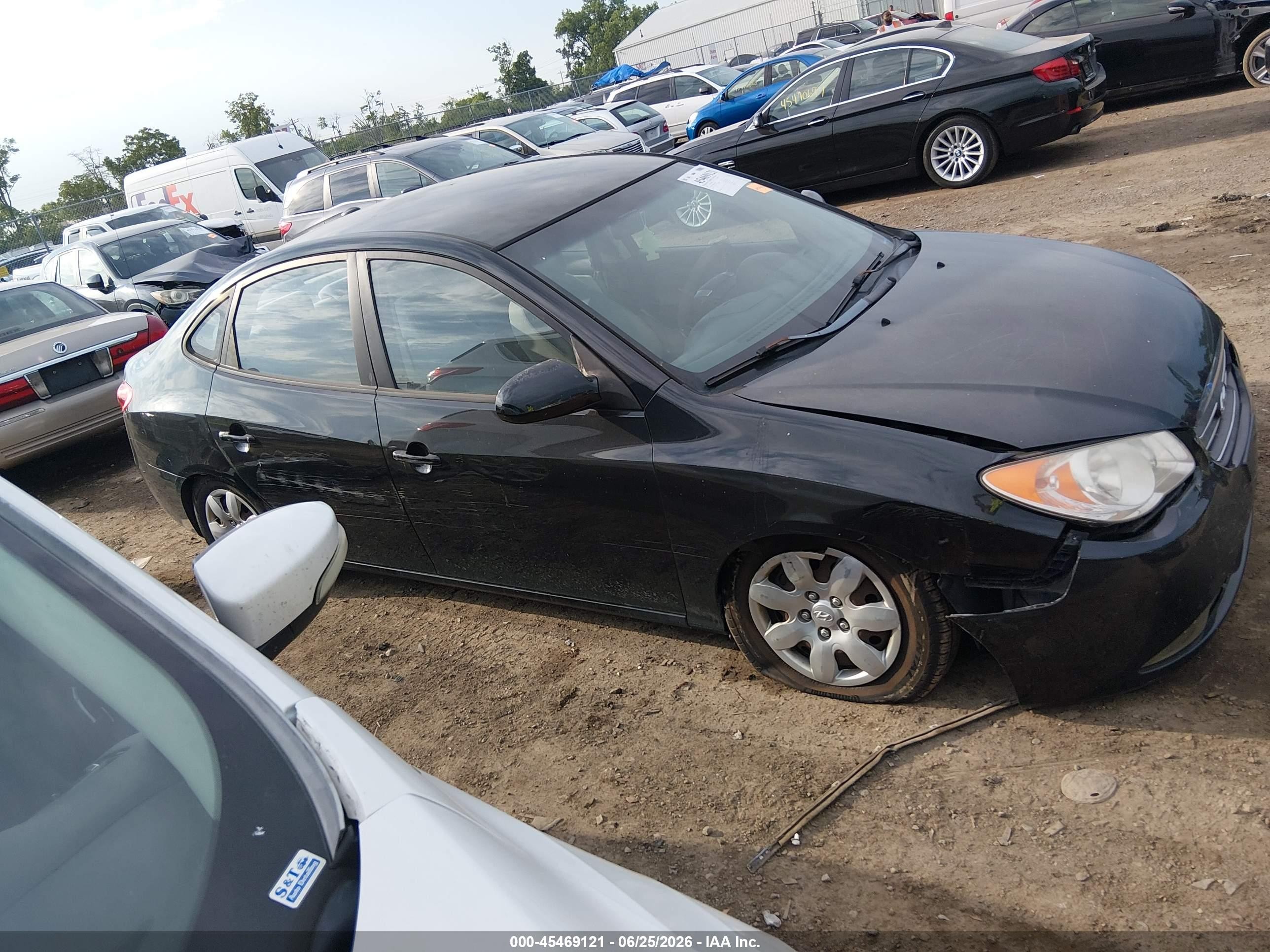 2008 Hyundai Elantra Gls/se Black vin: KMHDU46D68U440392