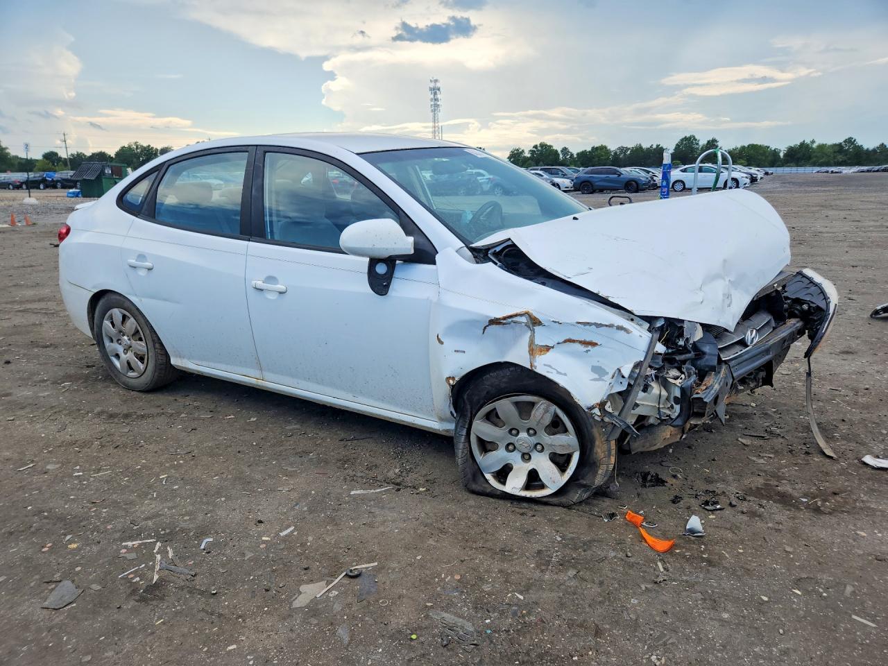 2008 Hyundai Elantra Gls White vin: KMHDU46D68U456544