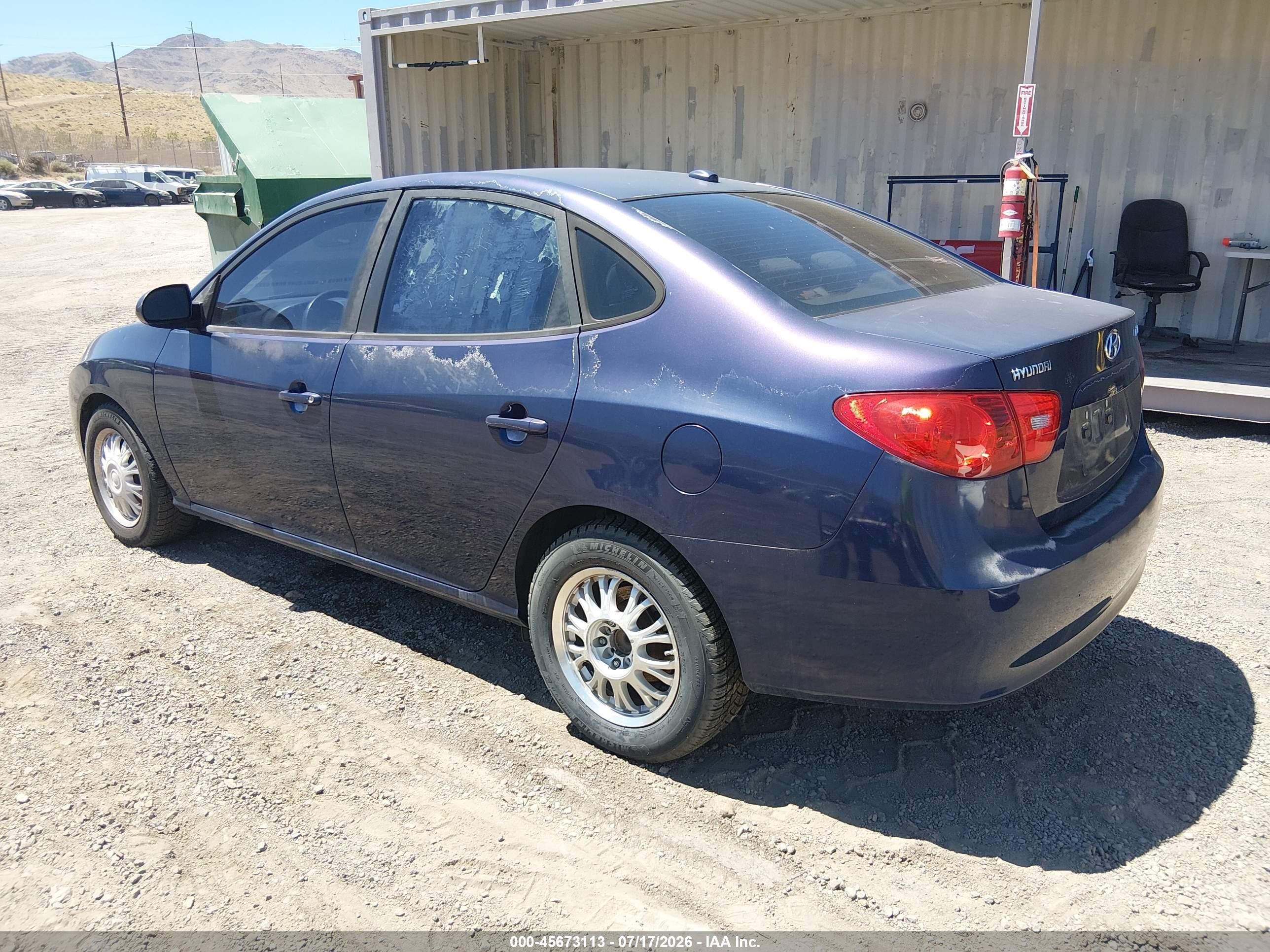 2008 Hyundai Elantra Gls/se Blue vin: KMHDU46D68U459959