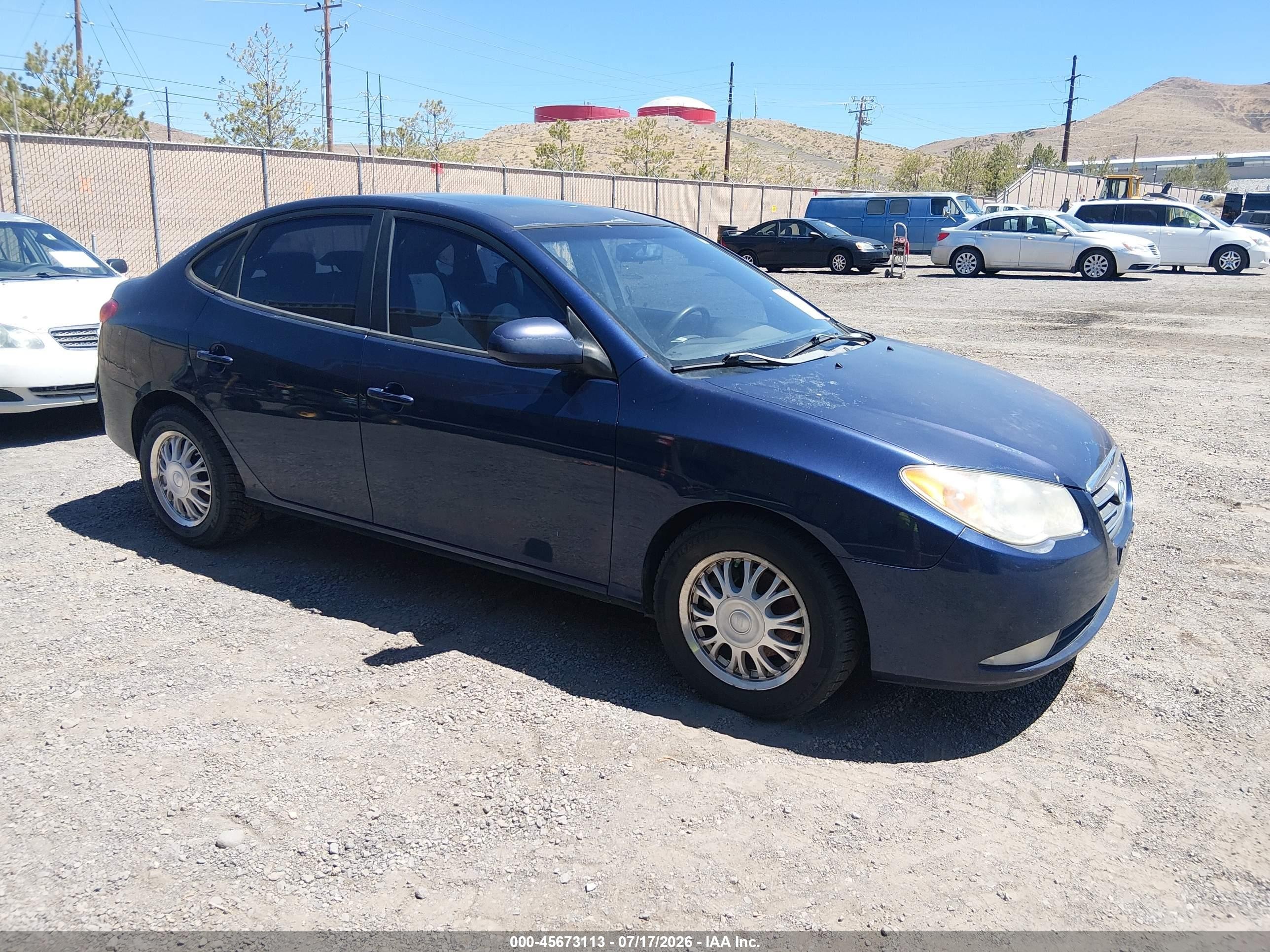 2008 Hyundai Elantra Gls/se Blue vin: KMHDU46D68U459959