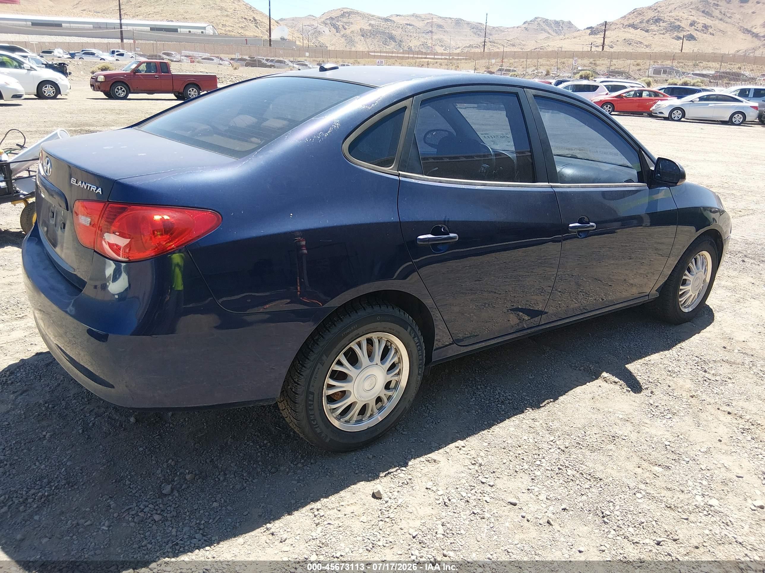 2008 Hyundai Elantra Gls/se Blue vin: KMHDU46D68U459959