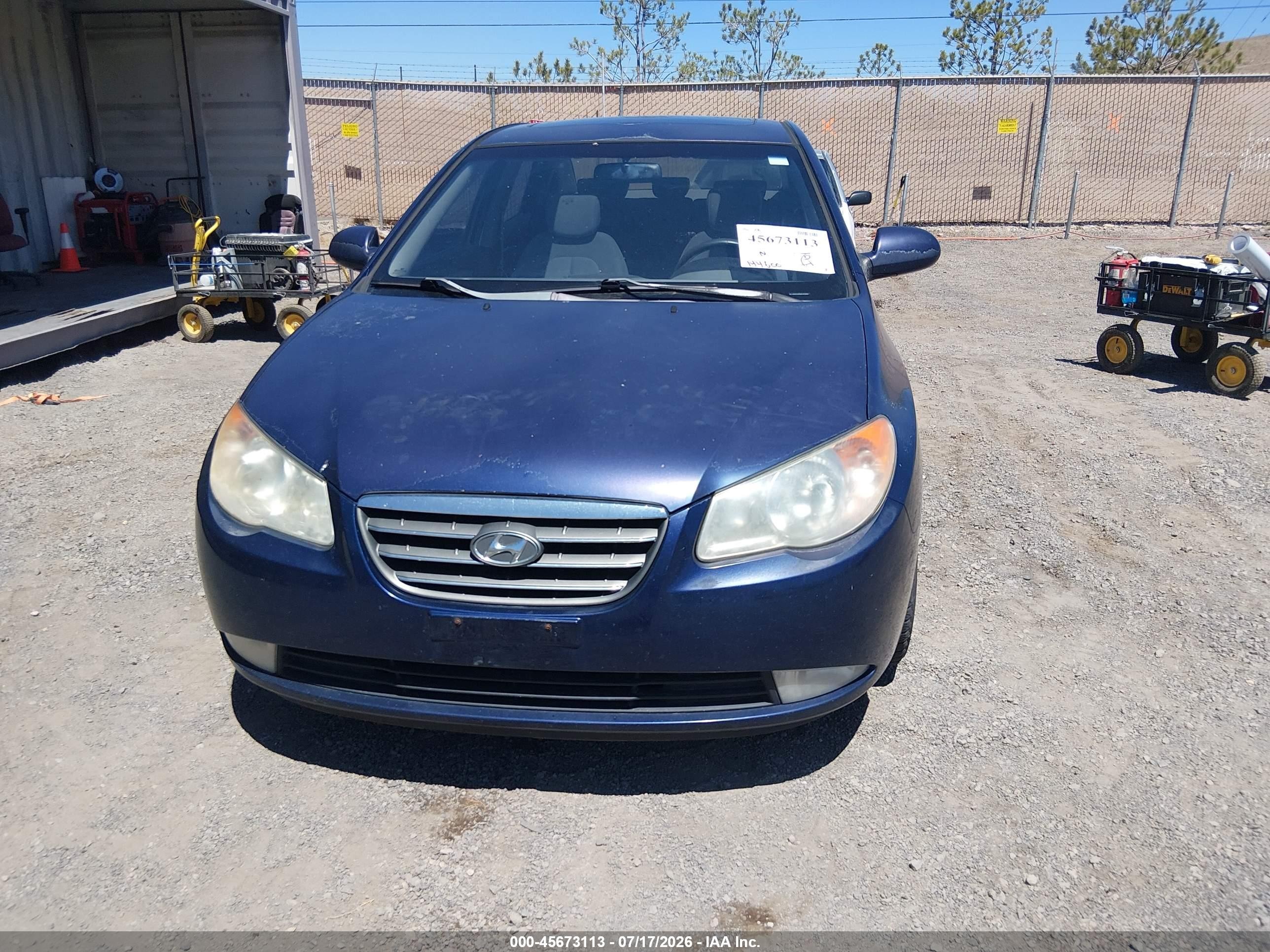 2008 Hyundai Elantra Gls/se Blue vin: KMHDU46D68U459959