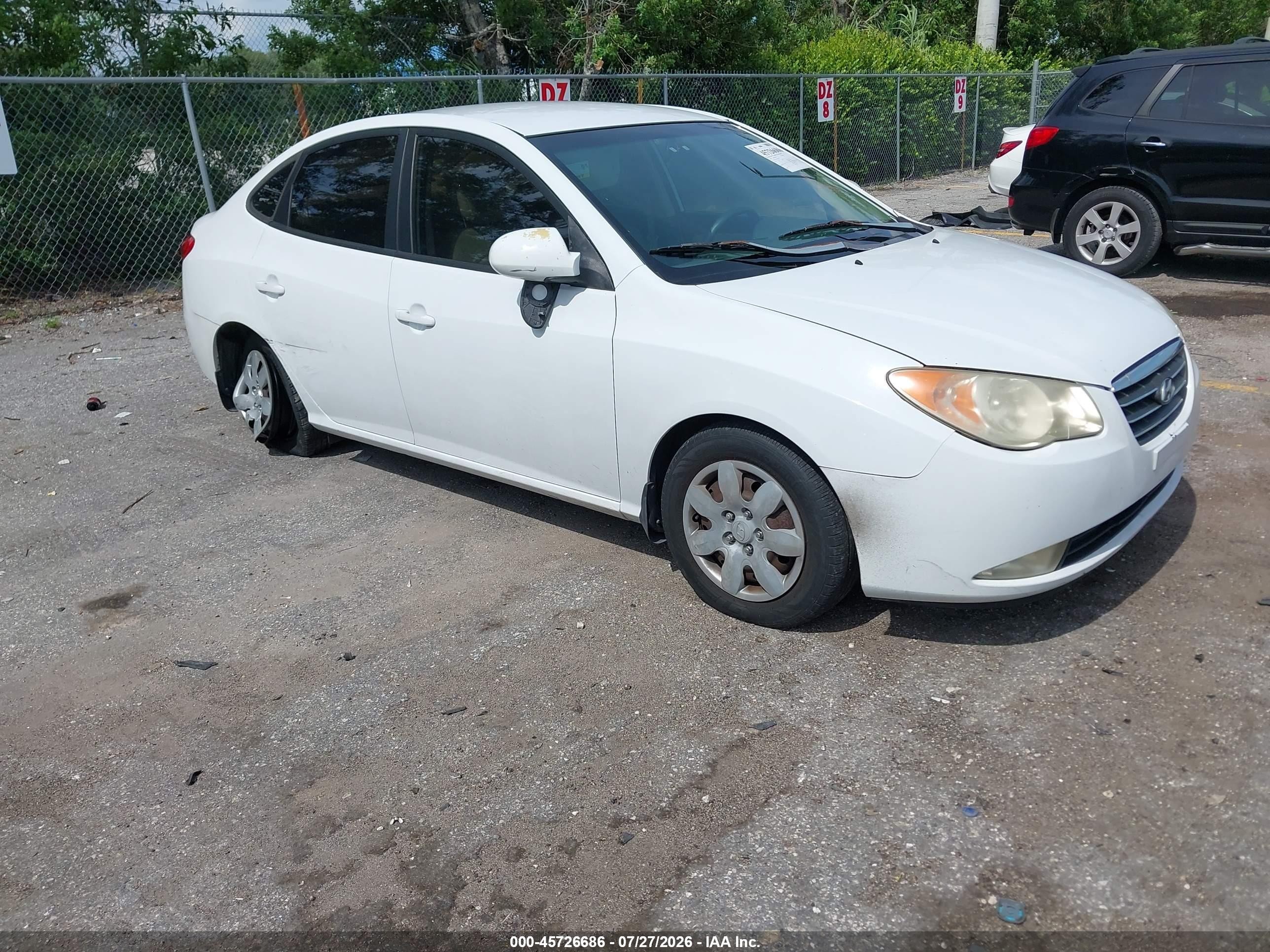 2008 Hyundai Elantra Gls/se White vin: KMHDU46D68U468662