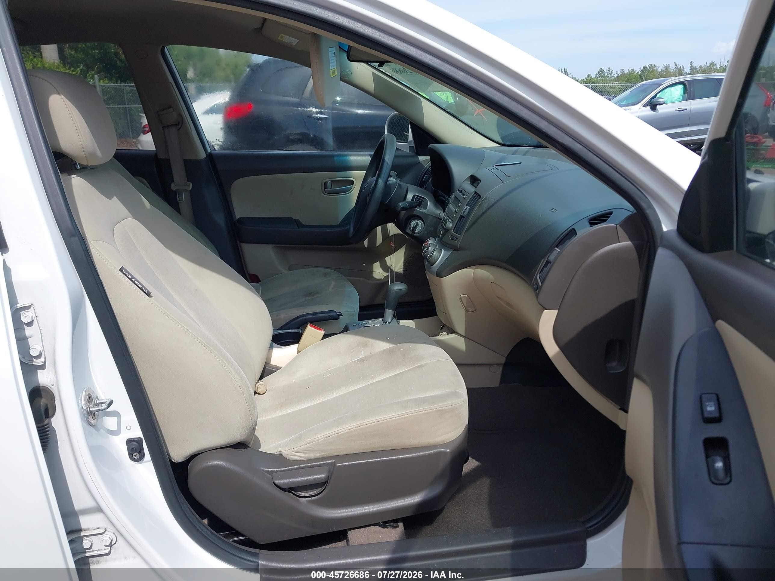 2008 Hyundai Elantra Gls/se White vin: KMHDU46D68U468662