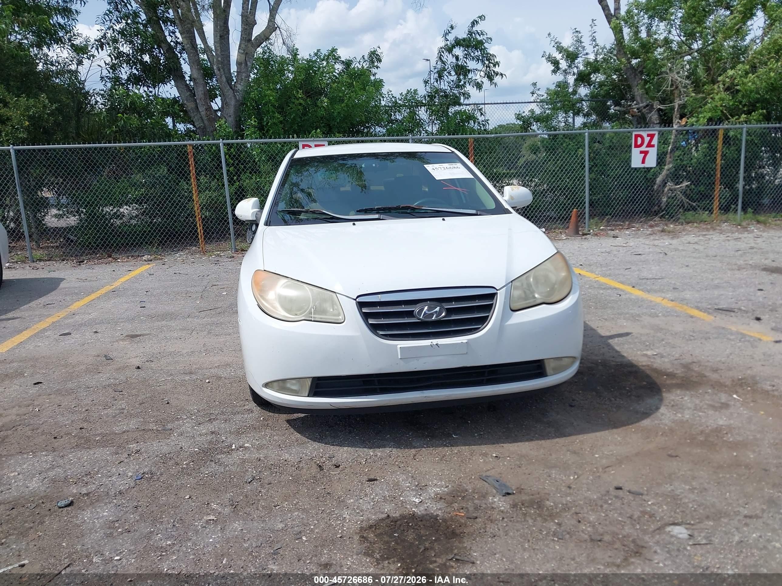 2008 Hyundai Elantra Gls/se White vin: KMHDU46D68U468662
