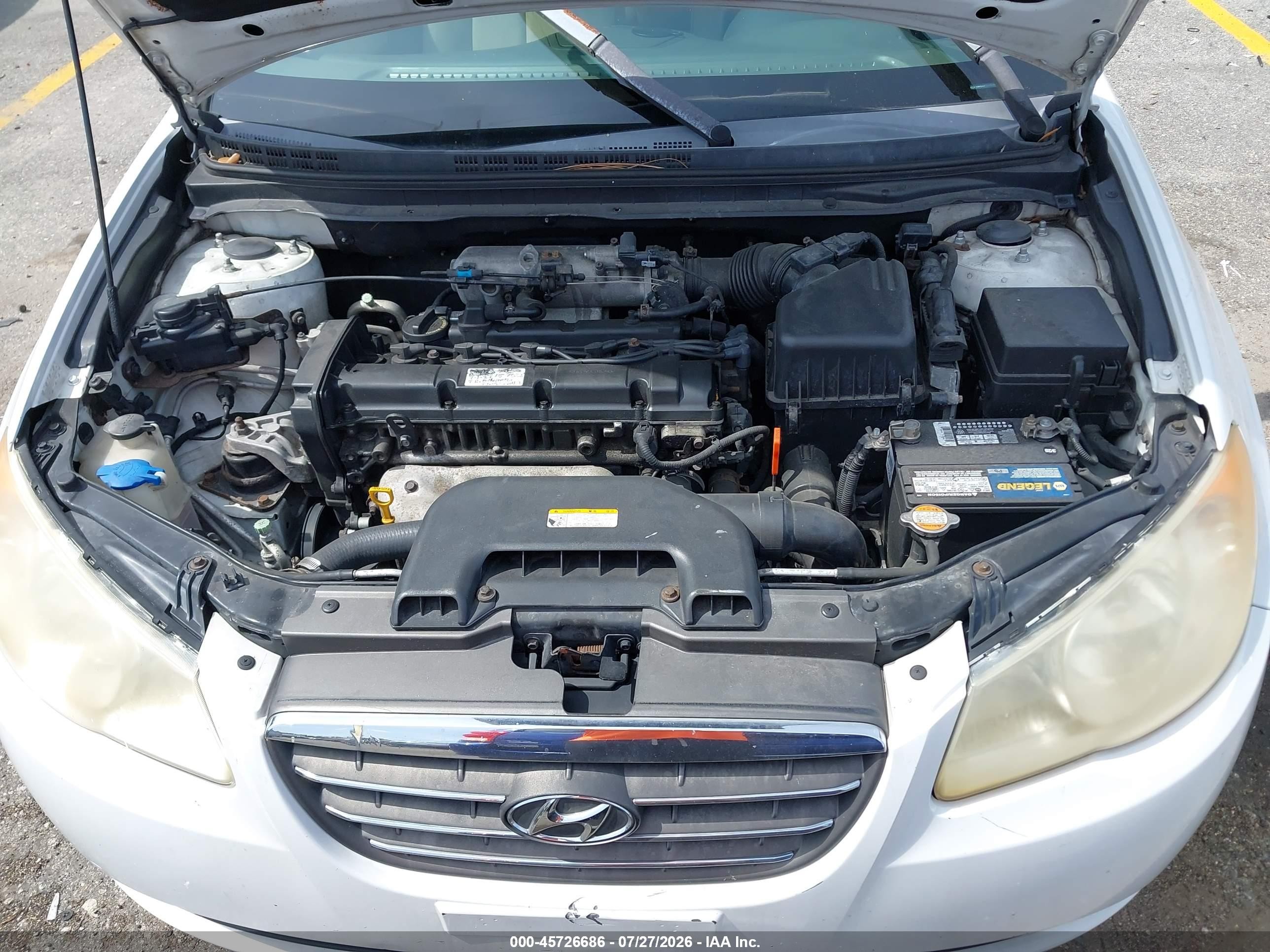 2008 Hyundai Elantra Gls/se White vin: KMHDU46D68U468662