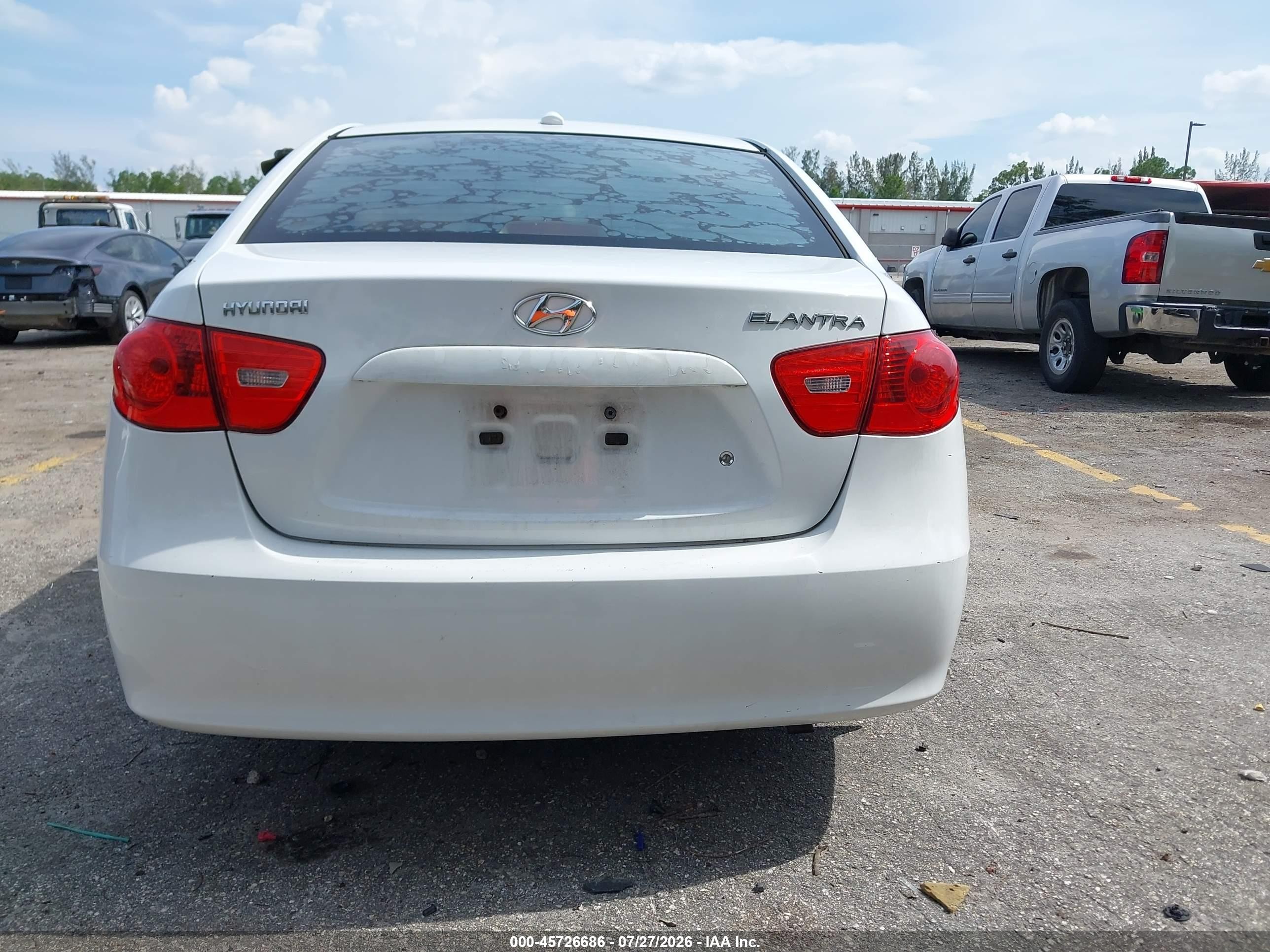 2008 Hyundai Elantra Gls/se White vin: KMHDU46D68U468662