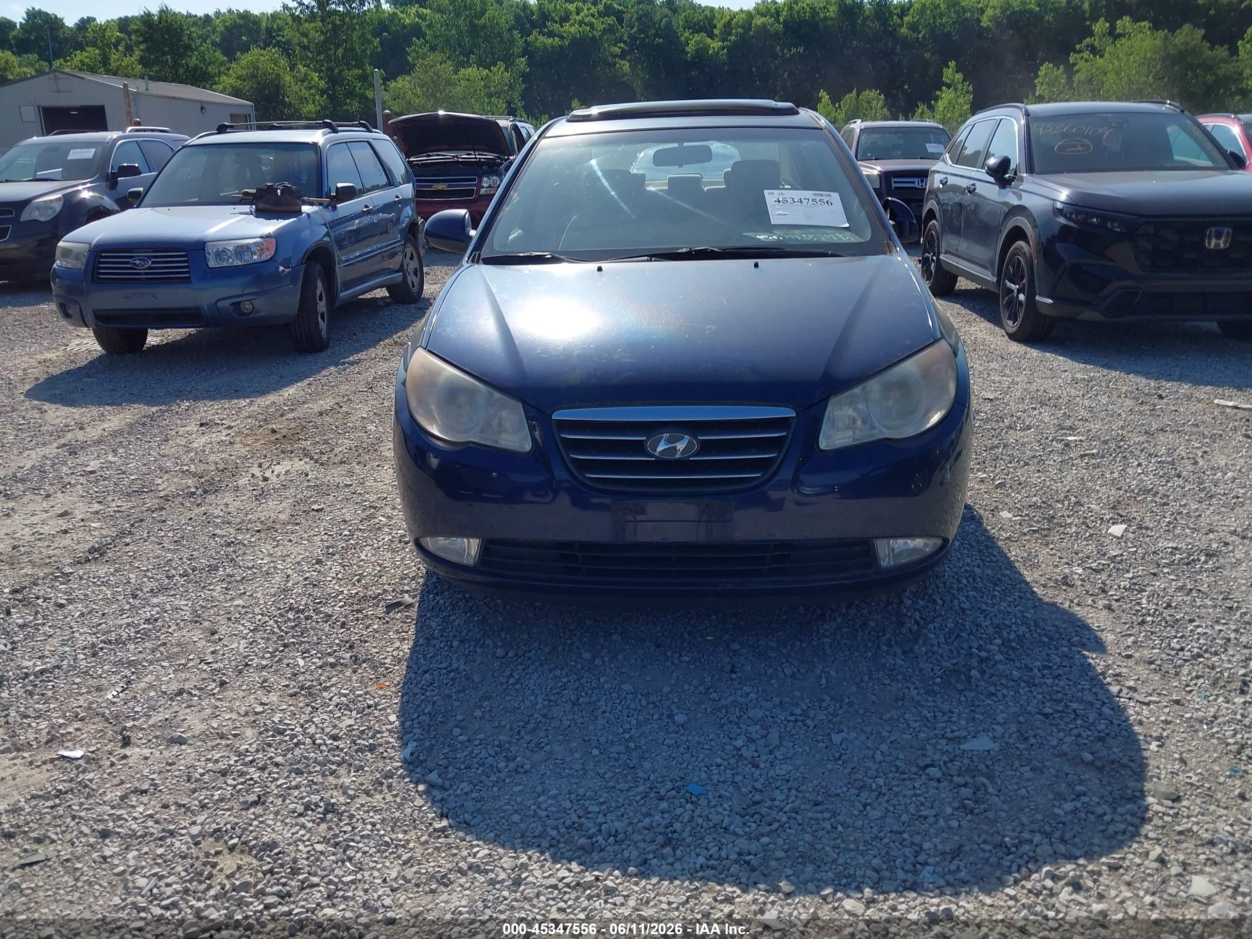 2008 Hyundai Elantra Gls/se Dark Blue vin: KMHDU46D68U478429