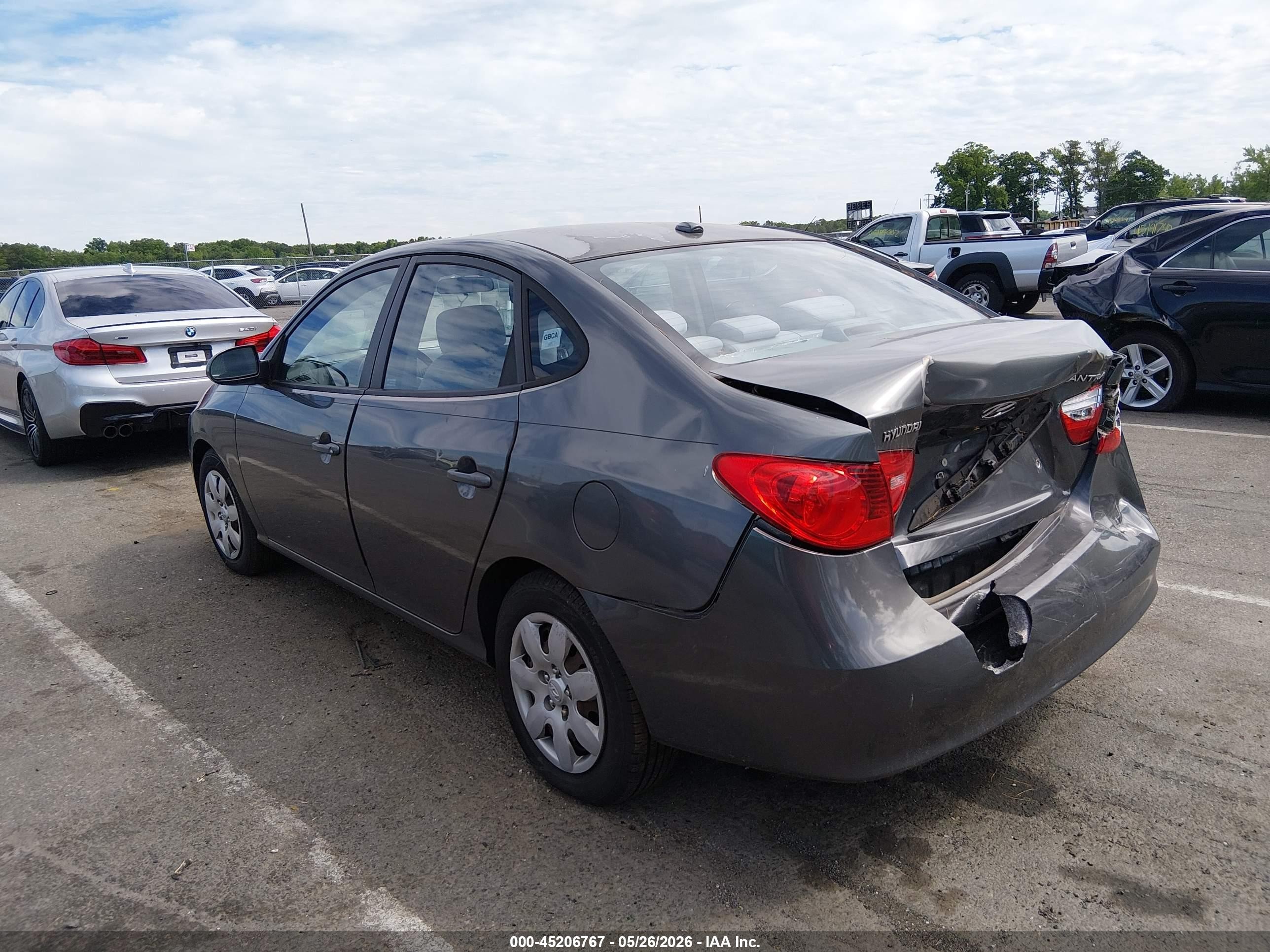 2008 Hyundai Elantra Gls/se Gray vin: KMHDU46D68U489205