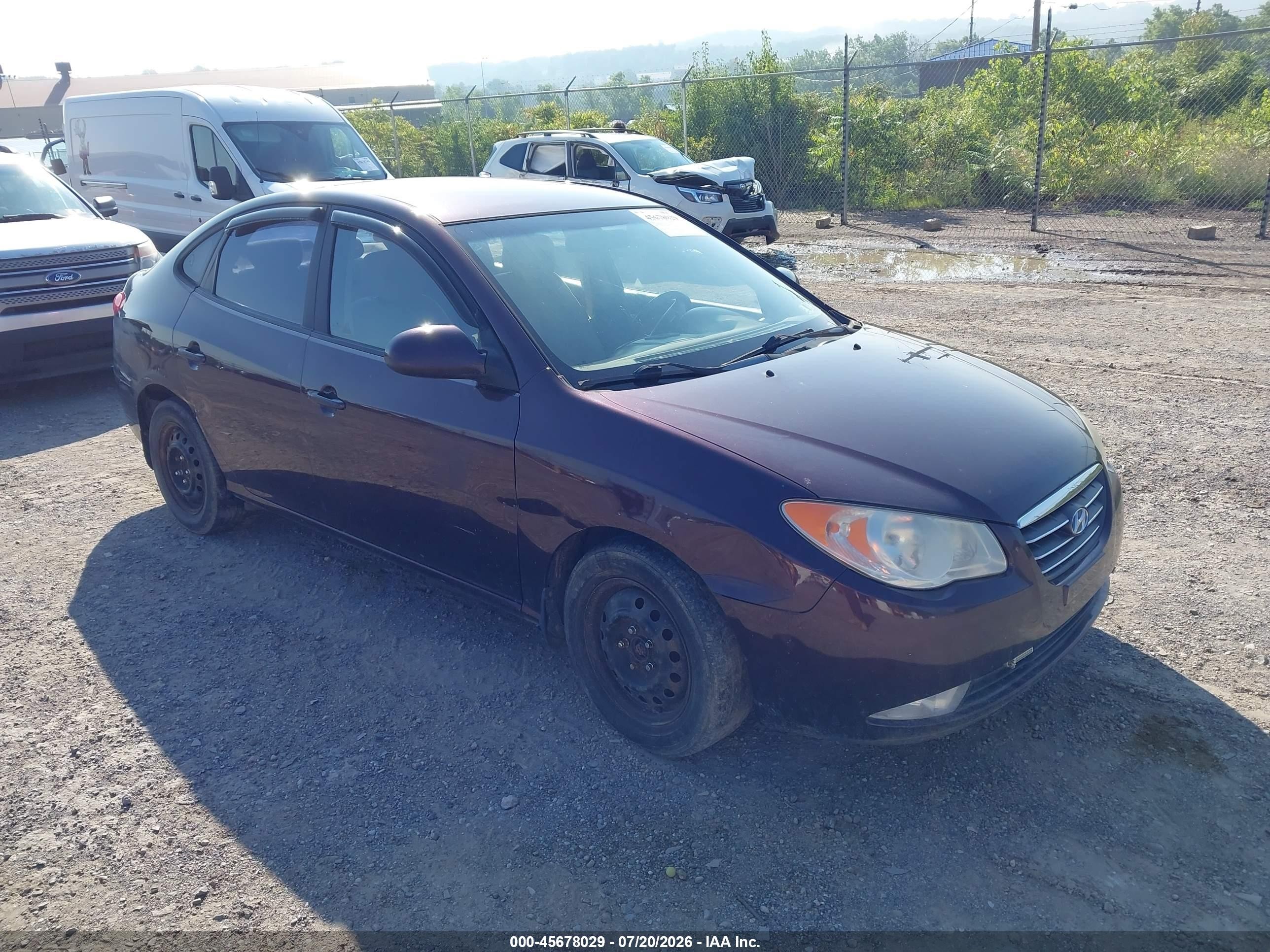 2008 Hyundai Elantra Gls/se Purple vin: KMHDU46D68U510487