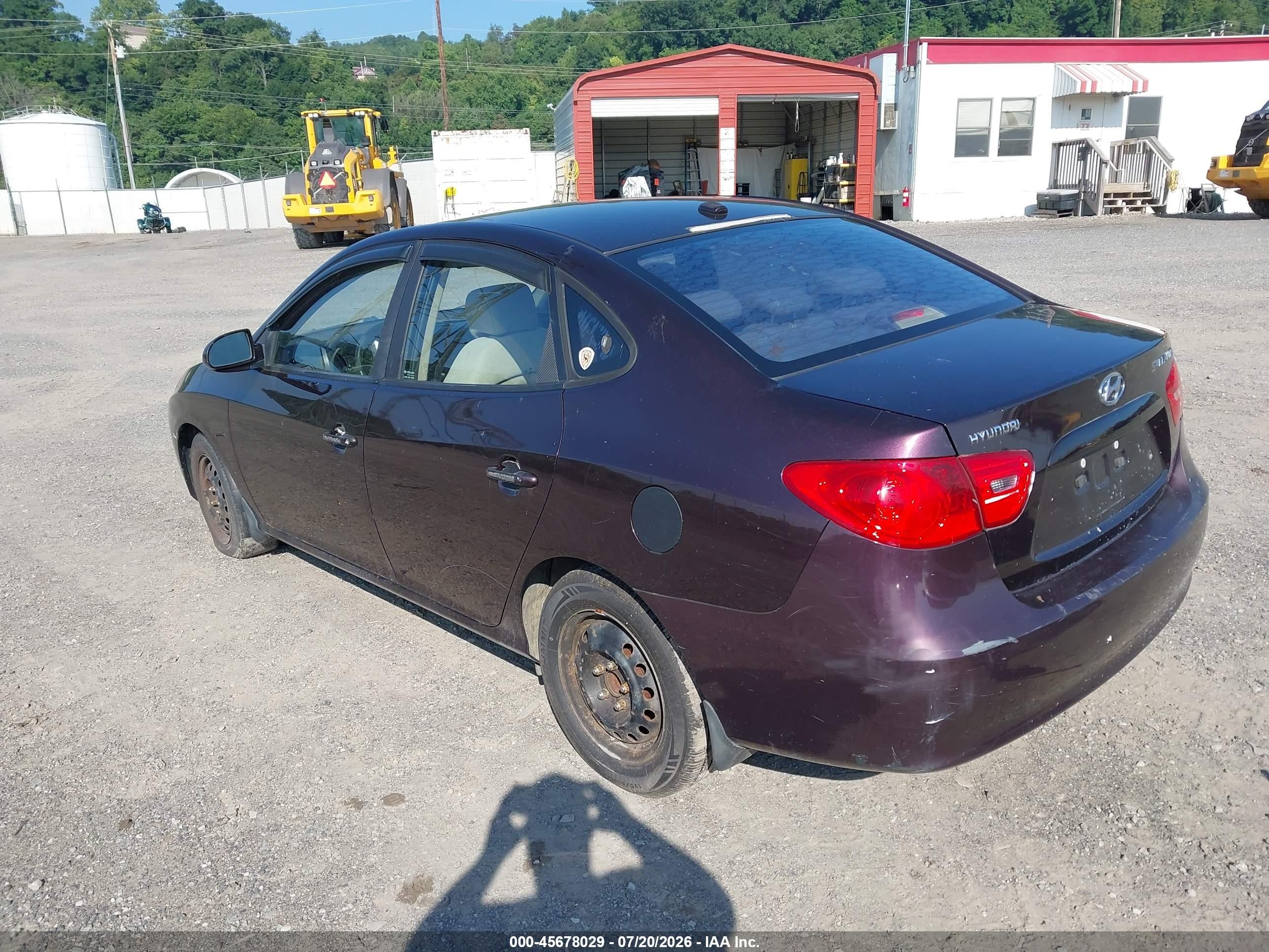 2008 Hyundai Elantra Gls/se Purple vin: KMHDU46D68U510487