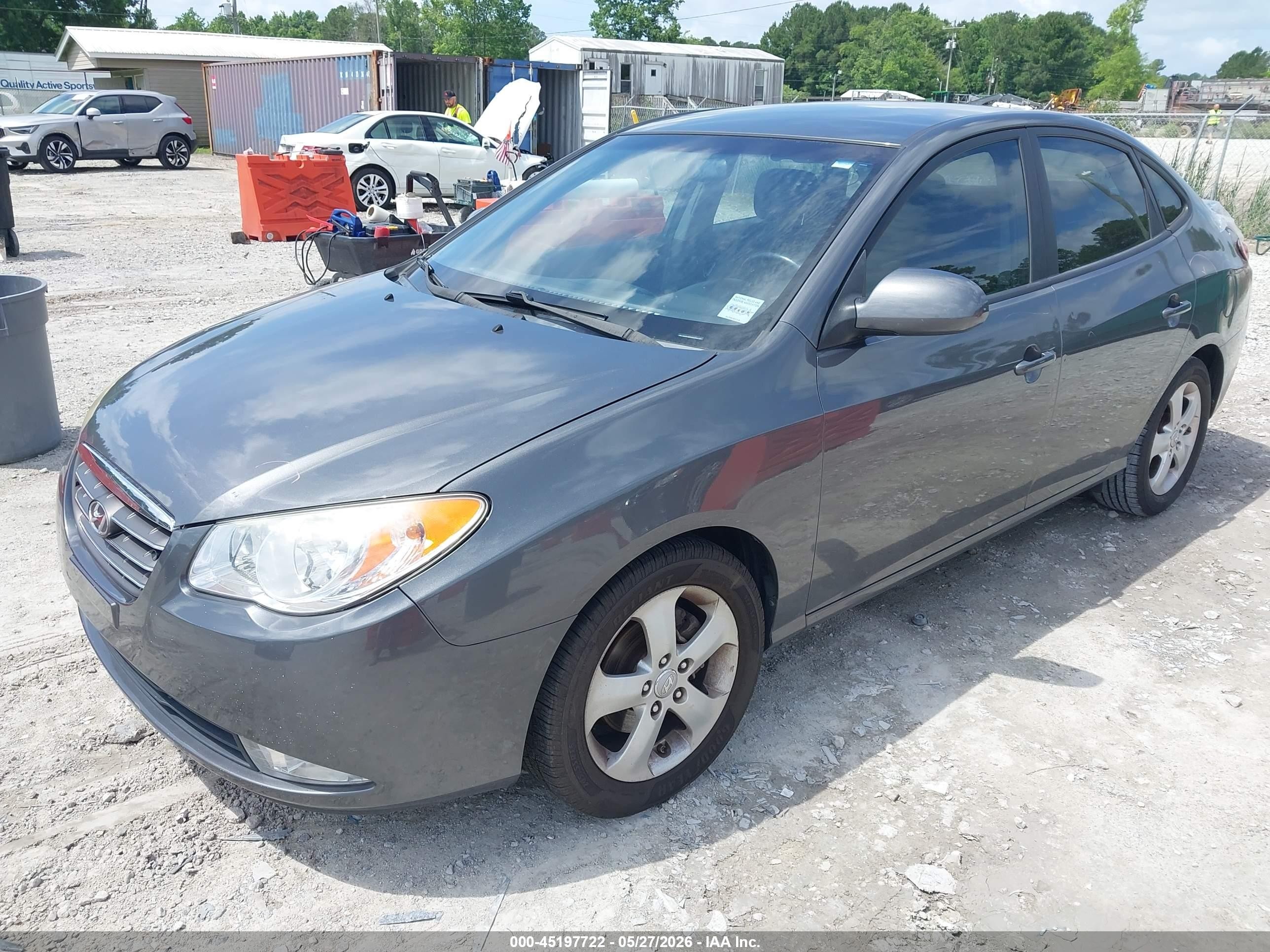 2008 Hyundai Elantra Gls/se Gray vin: KMHDU46D68U536202