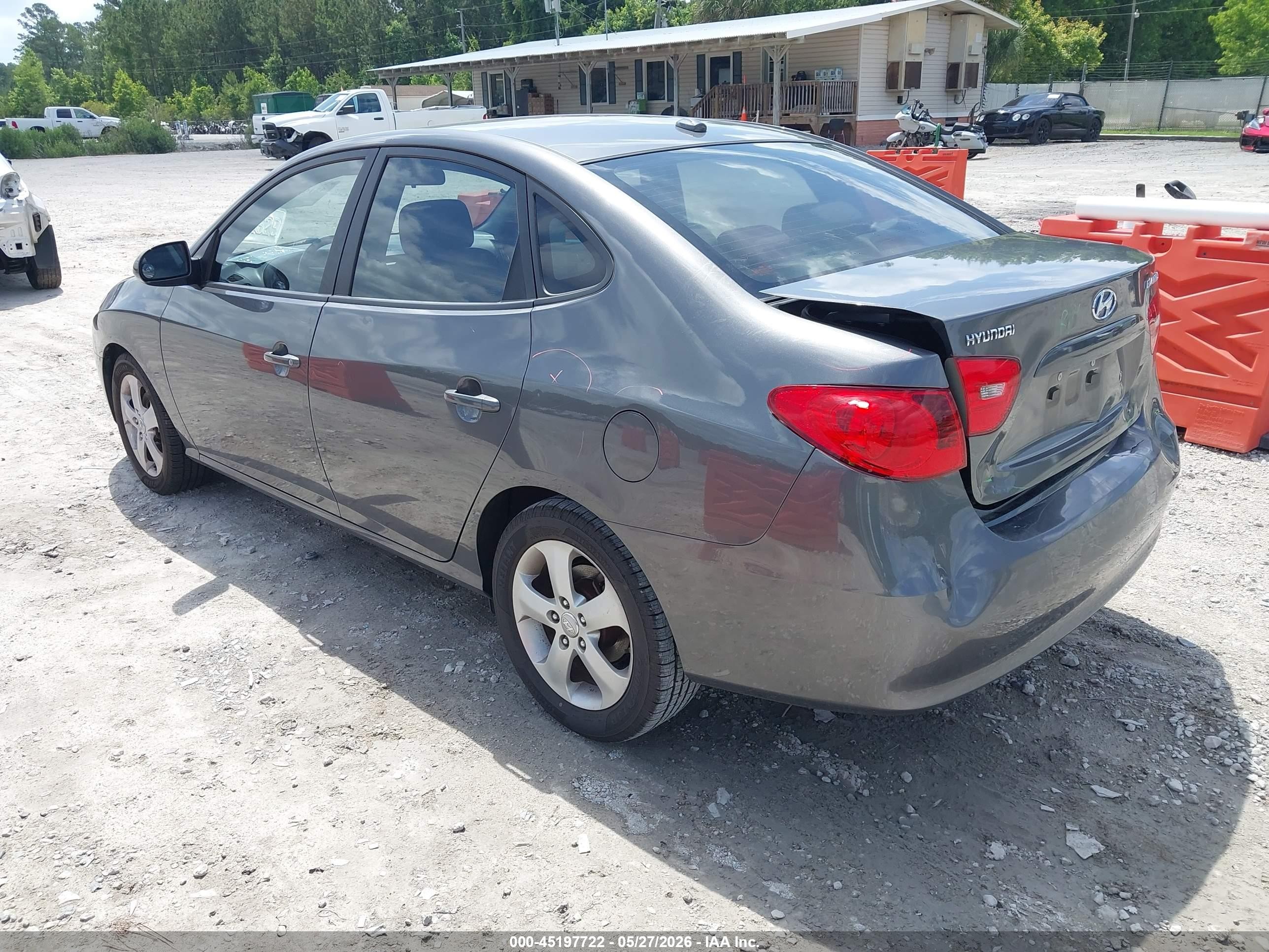 2008 Hyundai Elantra Gls/se Gray vin: KMHDU46D68U536202