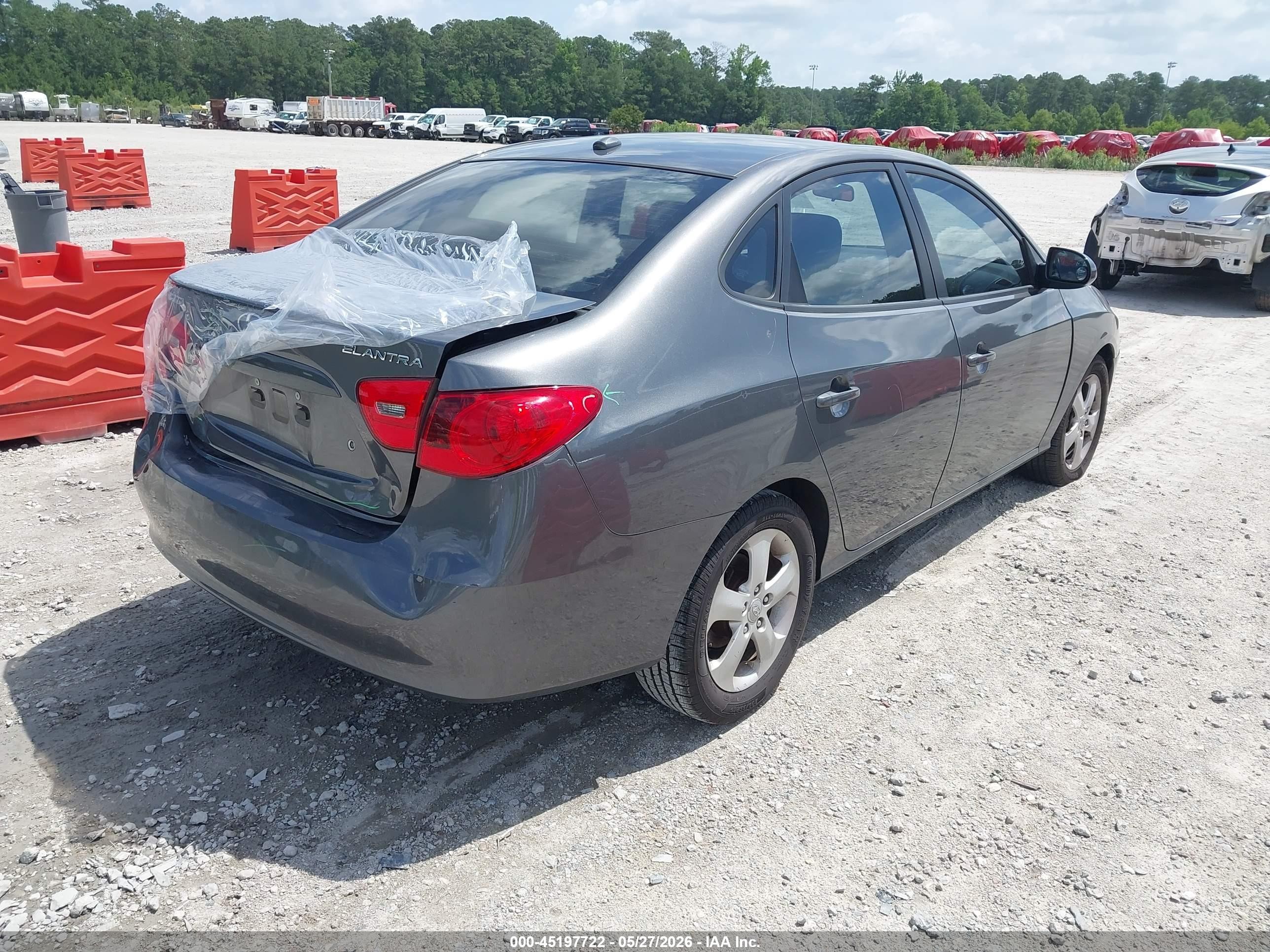 2008 Hyundai Elantra Gls/se Gray vin: KMHDU46D68U536202