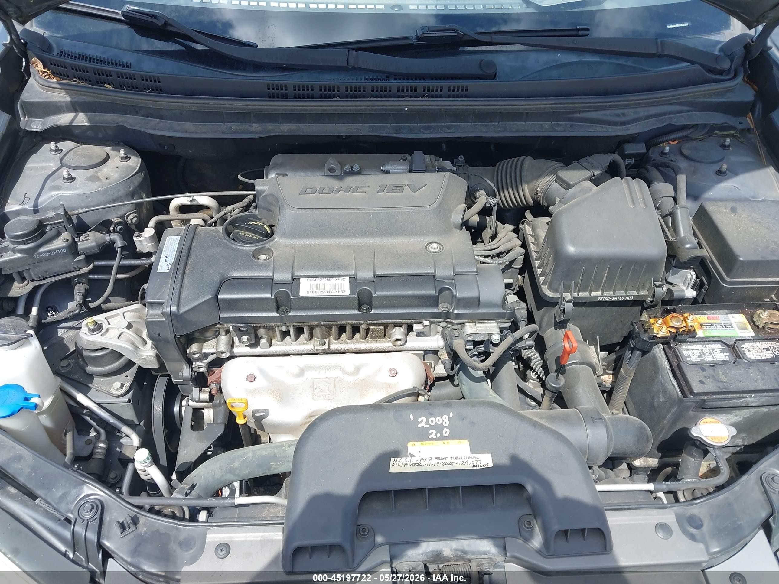 2008 Hyundai Elantra Gls/se Gray vin: KMHDU46D68U536202
