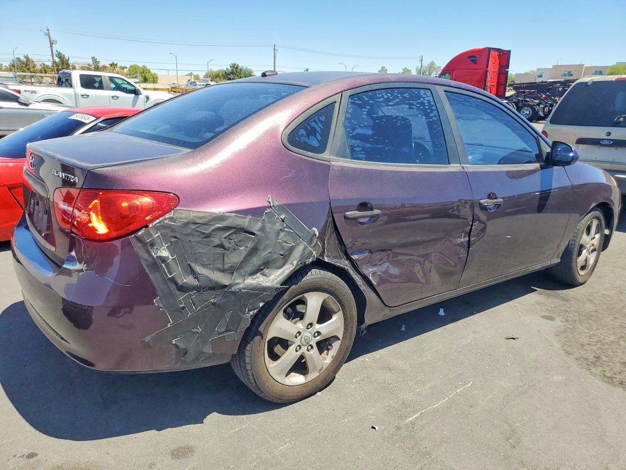 2008 Hyundai Elantra Gls Purple vin: KMHDU46D68U540864