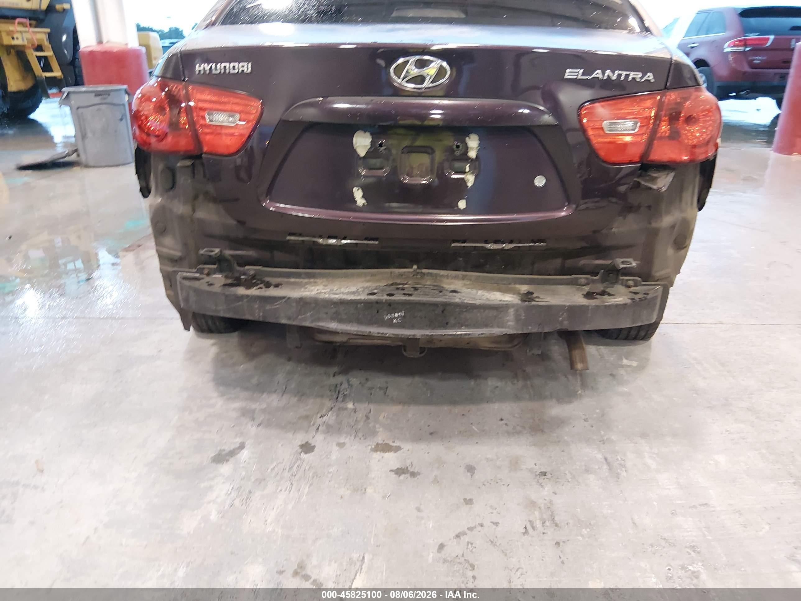 2008 Hyundai Elantra Gls/se Burgundy vin: KMHDU46D68U543344
