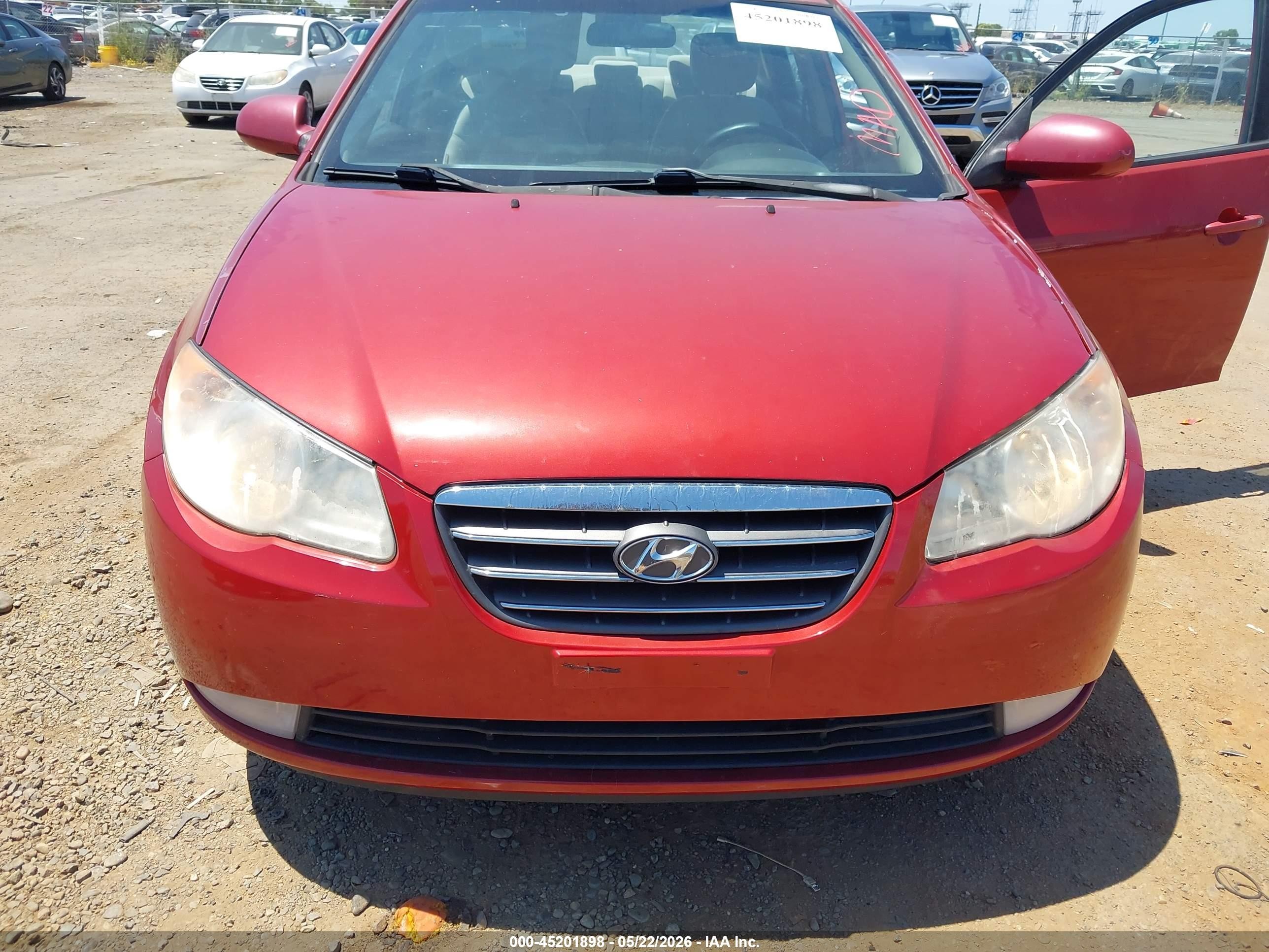 2008 Hyundai Elantra Gls/se Red vin: KMHDU46D68U575694