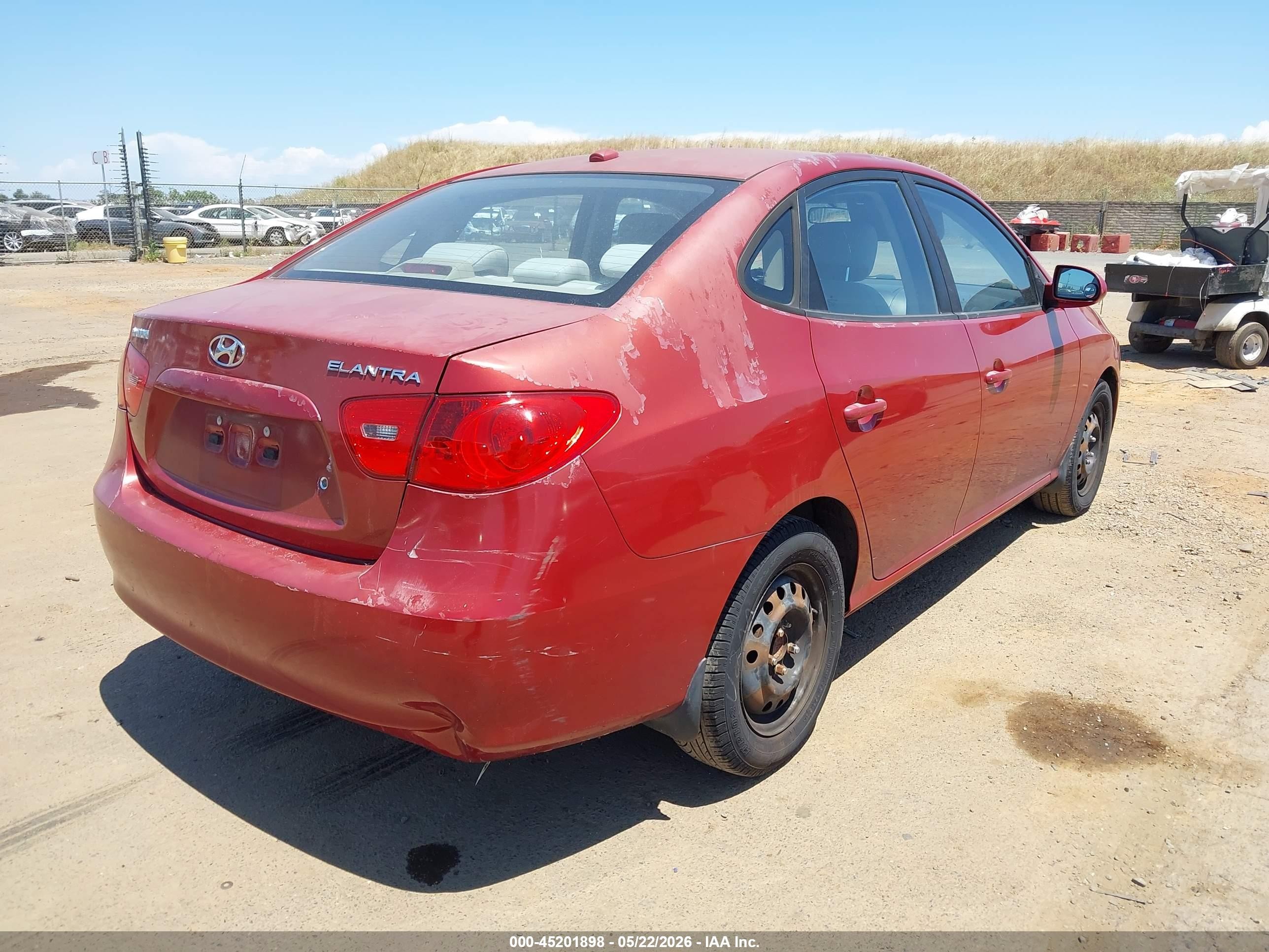 2008 Hyundai Elantra Gls/se Red vin: KMHDU46D68U575694