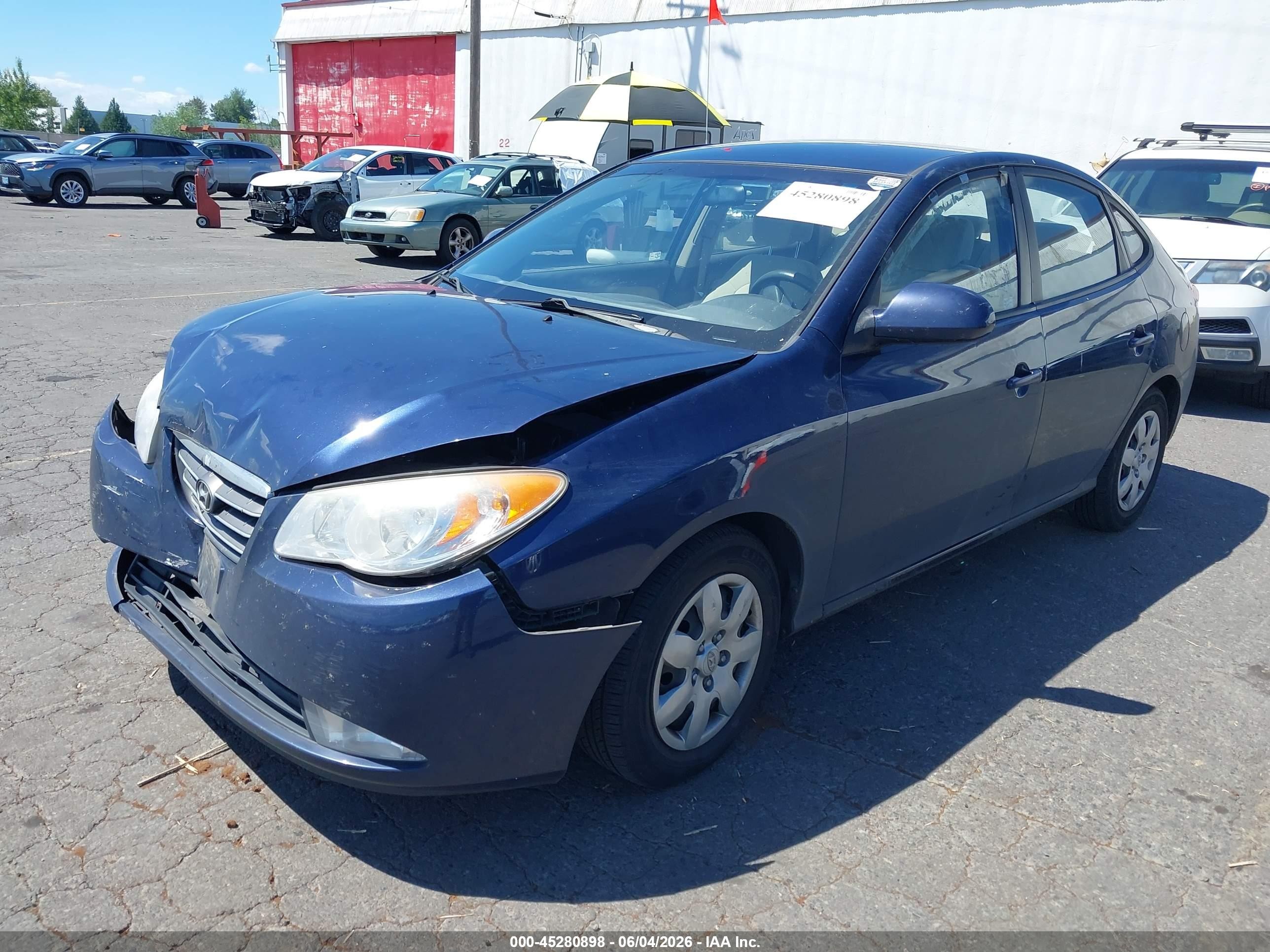 2009 Hyundai Elantra Gls Blue vin: KMHDU46D69U634101