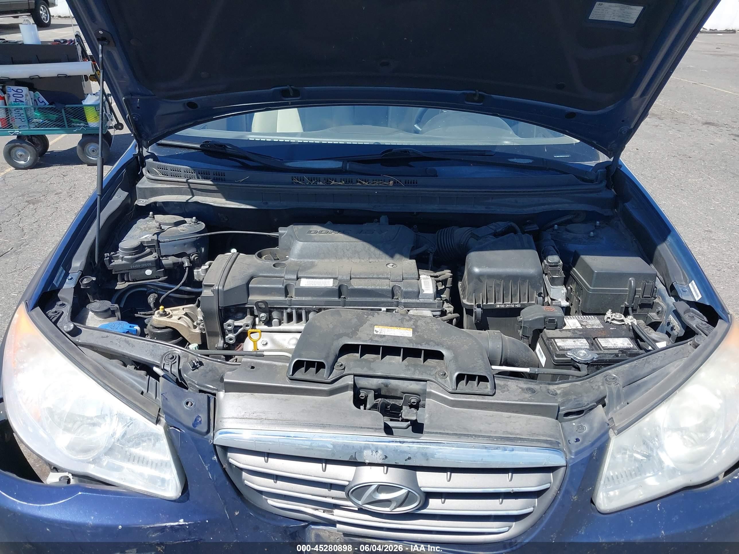 2009 Hyundai Elantra Gls Blue vin: KMHDU46D69U634101