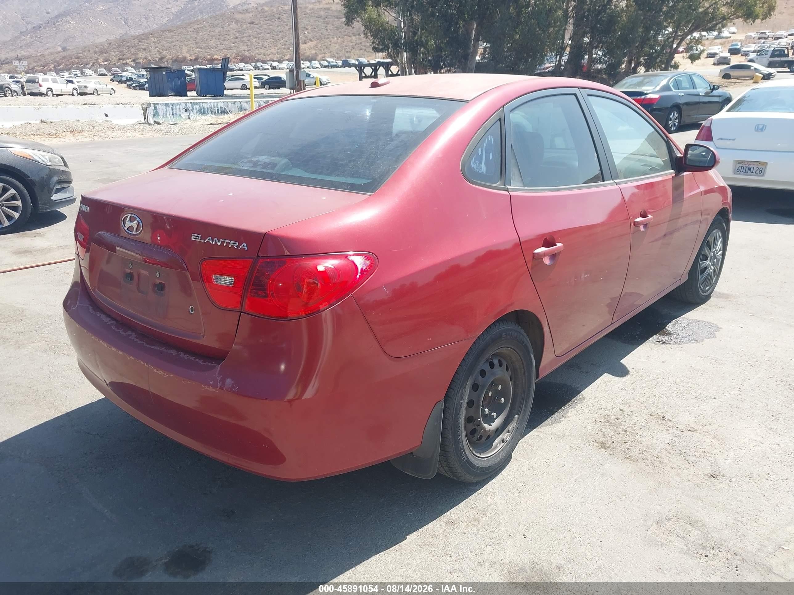 2009 Hyundai Elantra Gls Красный vin: KMHDU46D69U639170