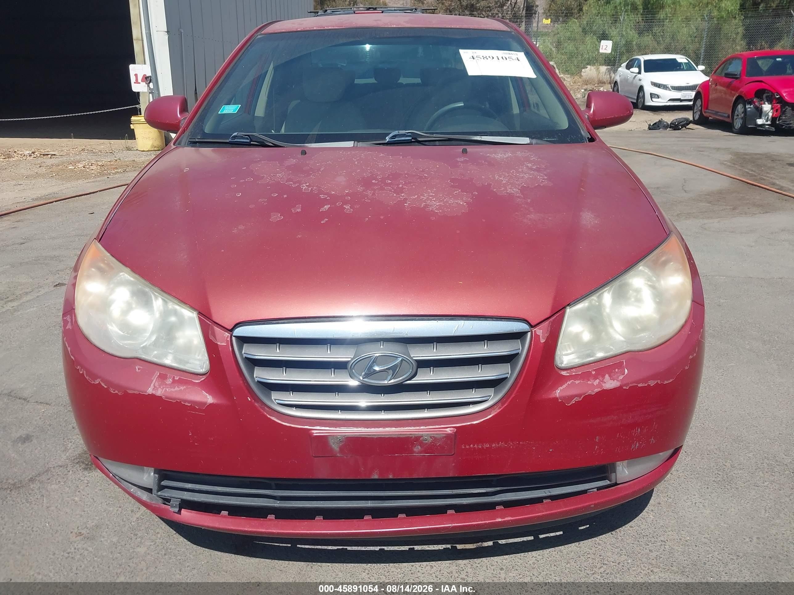 2009 Hyundai Elantra Gls Красный vin: KMHDU46D69U639170