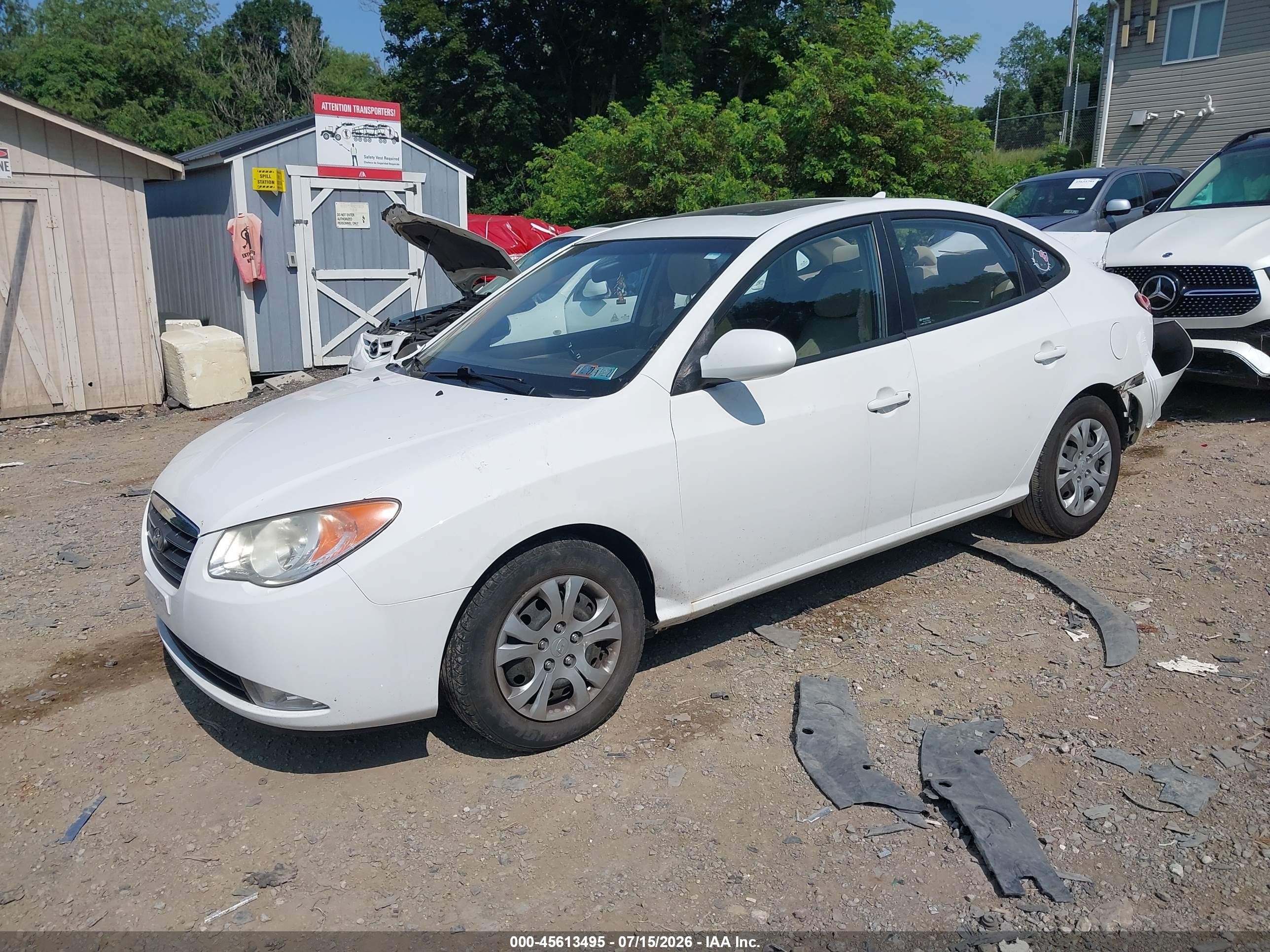 2009 Hyundai Elantra Gls White vin: KMHDU46D69U726972