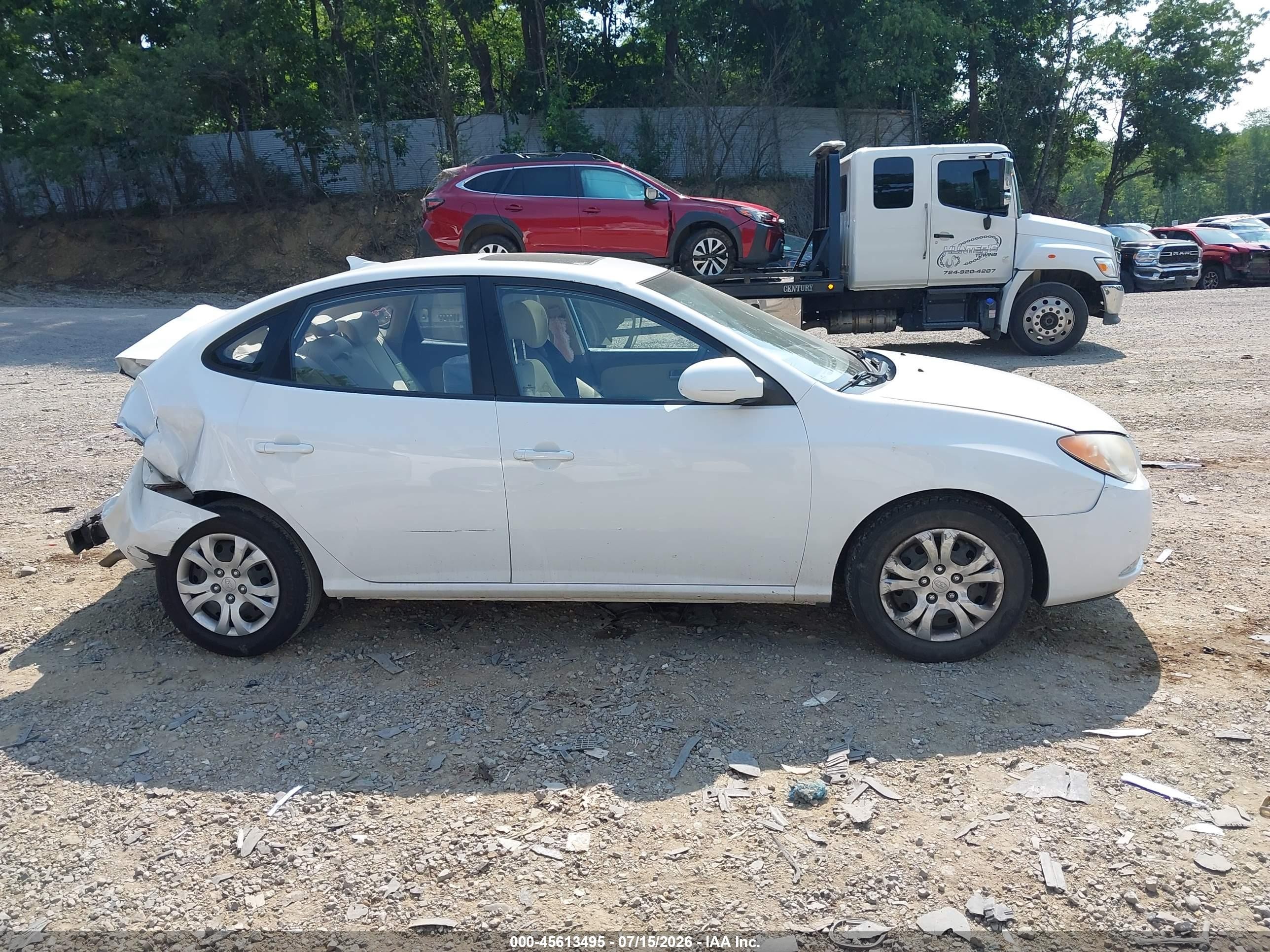 2009 Hyundai Elantra Gls White vin: KMHDU46D69U726972