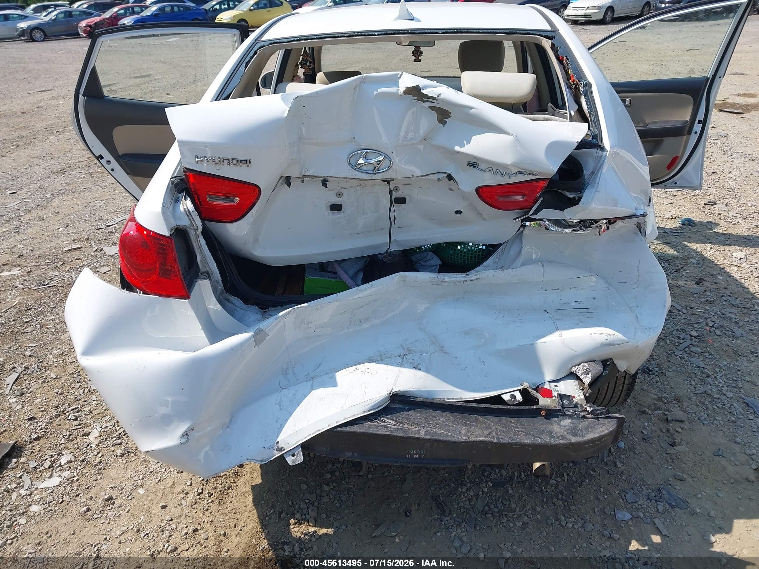 2009 Hyundai Elantra Gls White vin: KMHDU46D69U726972