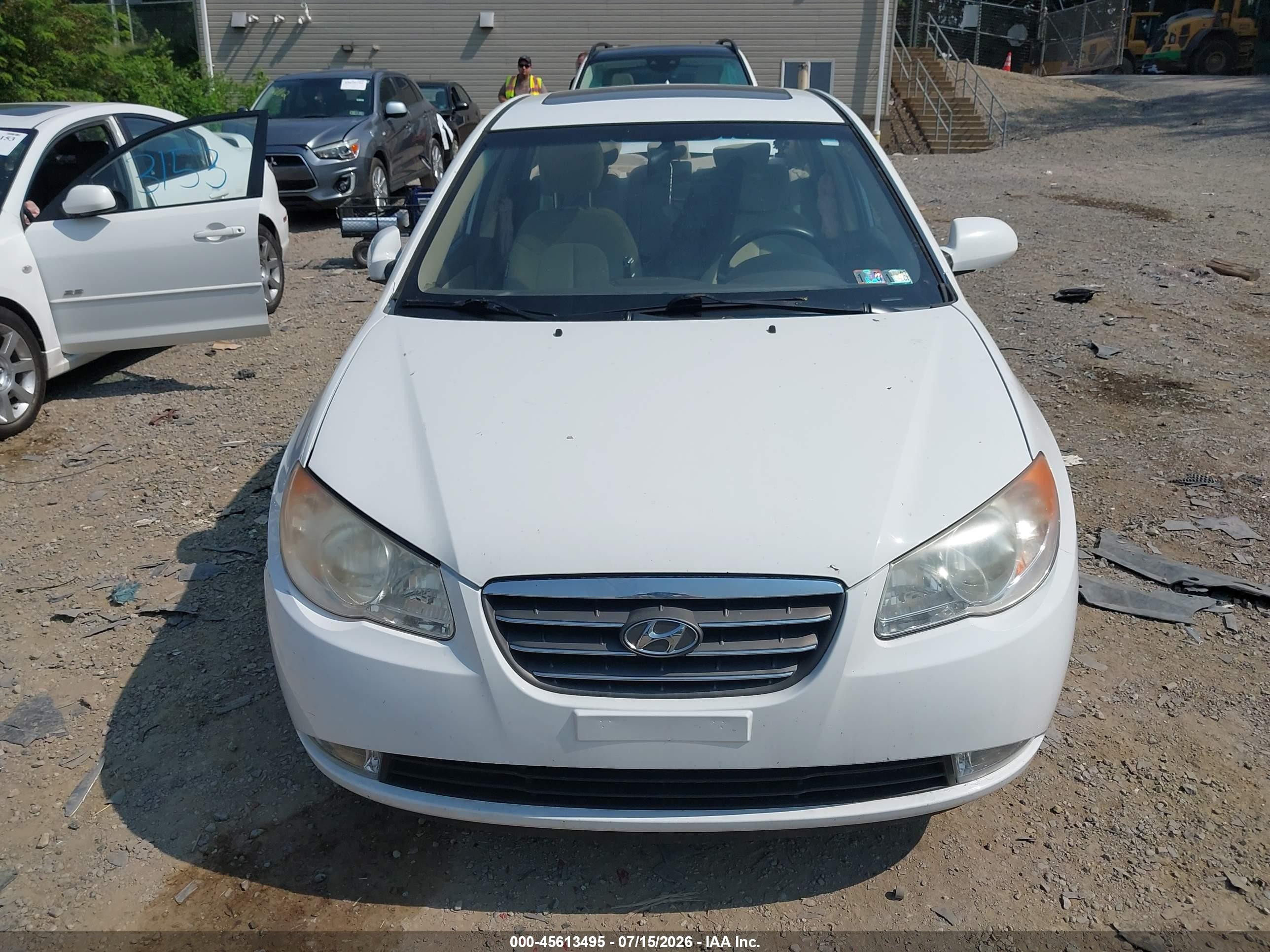 2009 Hyundai Elantra Gls White vin: KMHDU46D69U726972