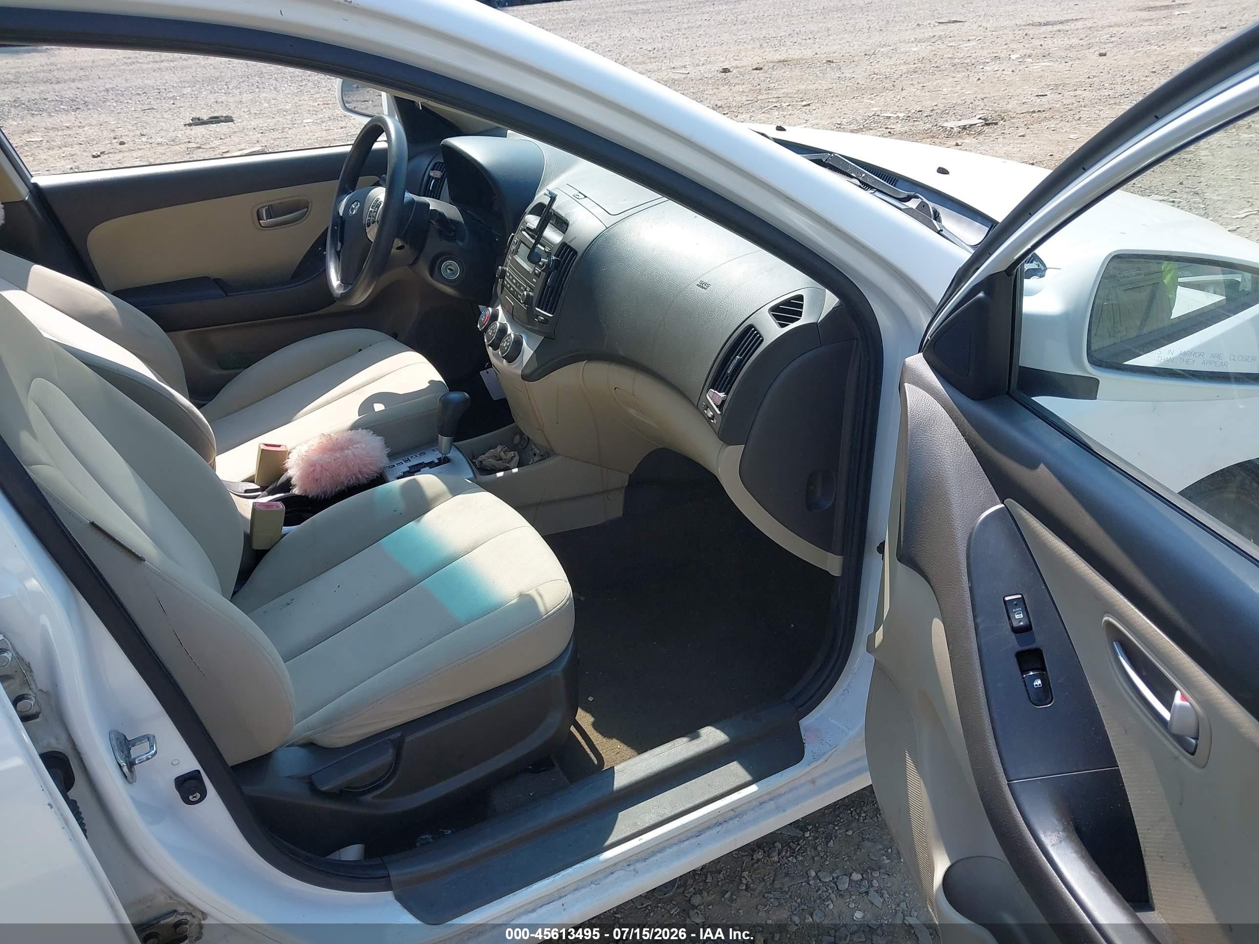 2009 Hyundai Elantra Gls White vin: KMHDU46D69U726972