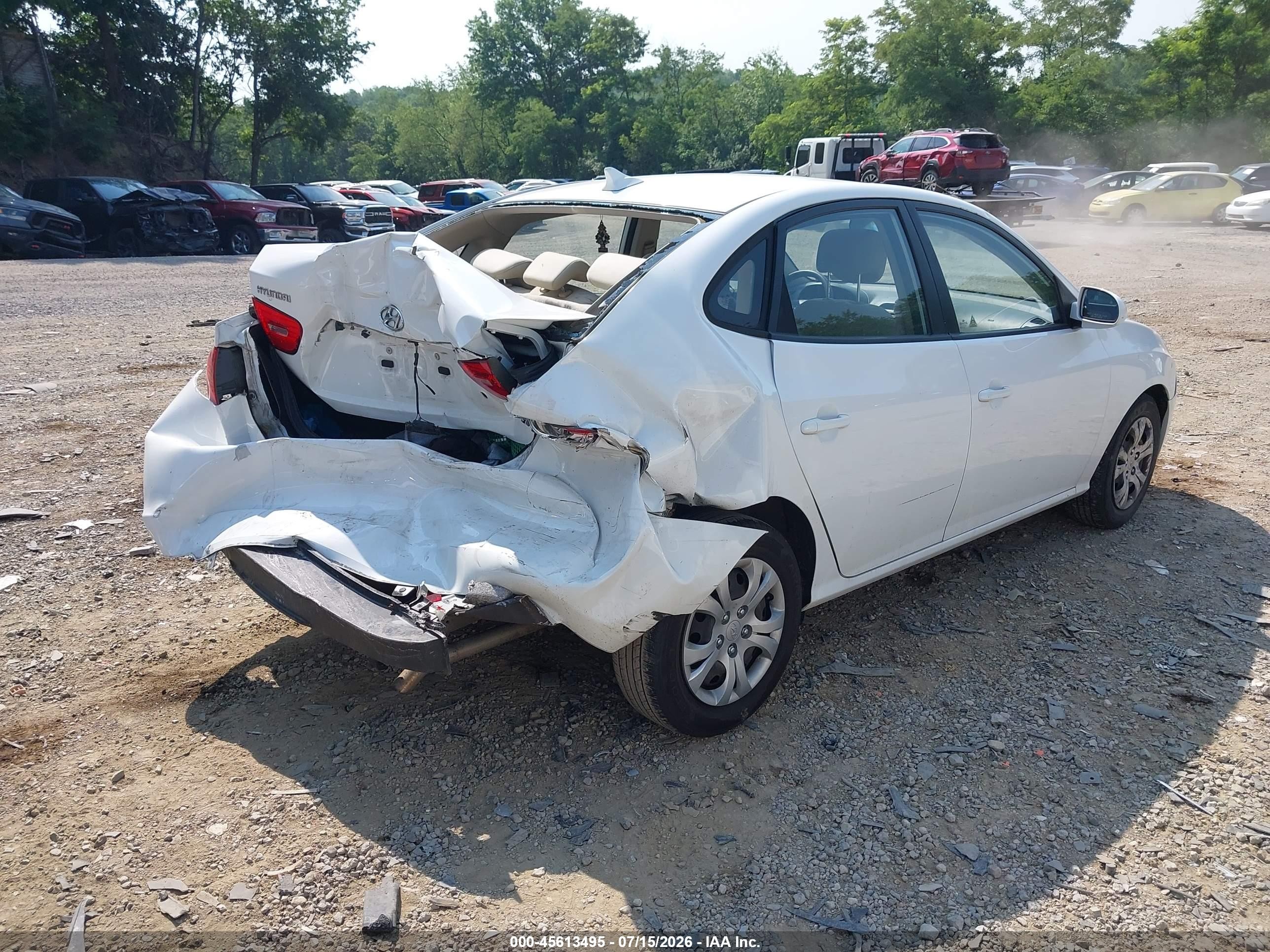2009 Hyundai Elantra Gls White vin: KMHDU46D69U726972