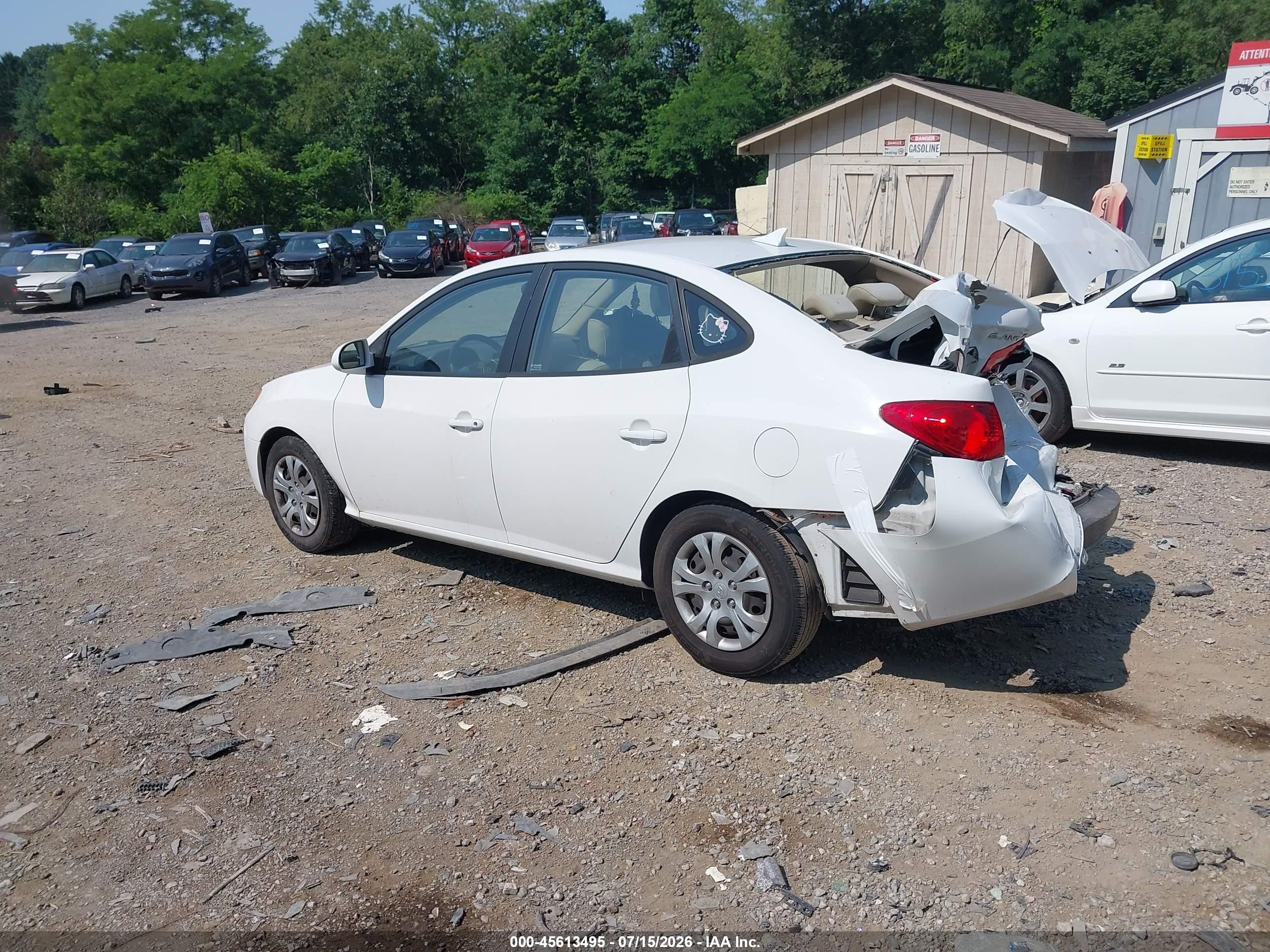 2009 Hyundai Elantra Gls White vin: KMHDU46D69U726972