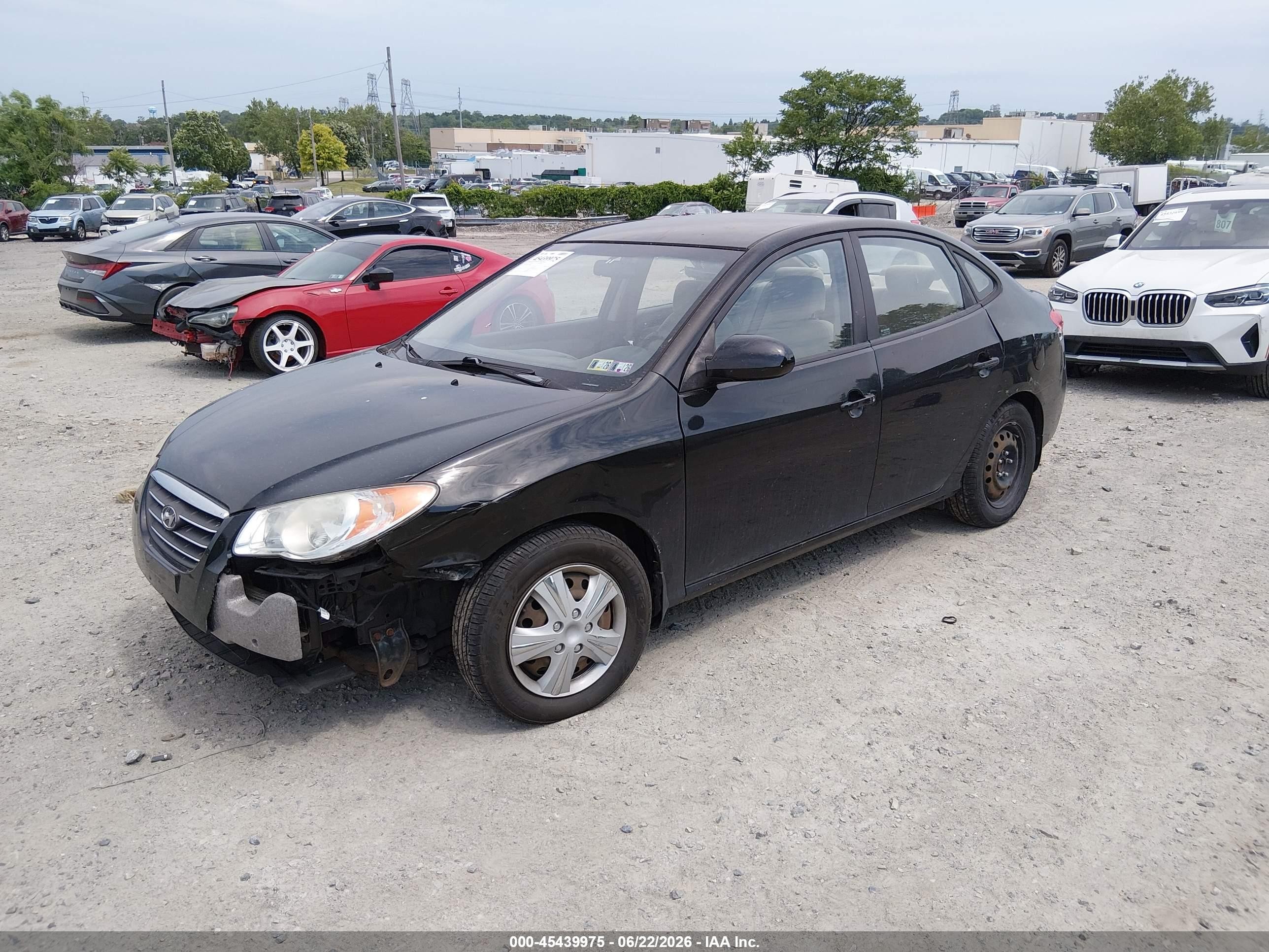 2009 Hyundai Elantra Gls Black vin: KMHDU46D69U803422