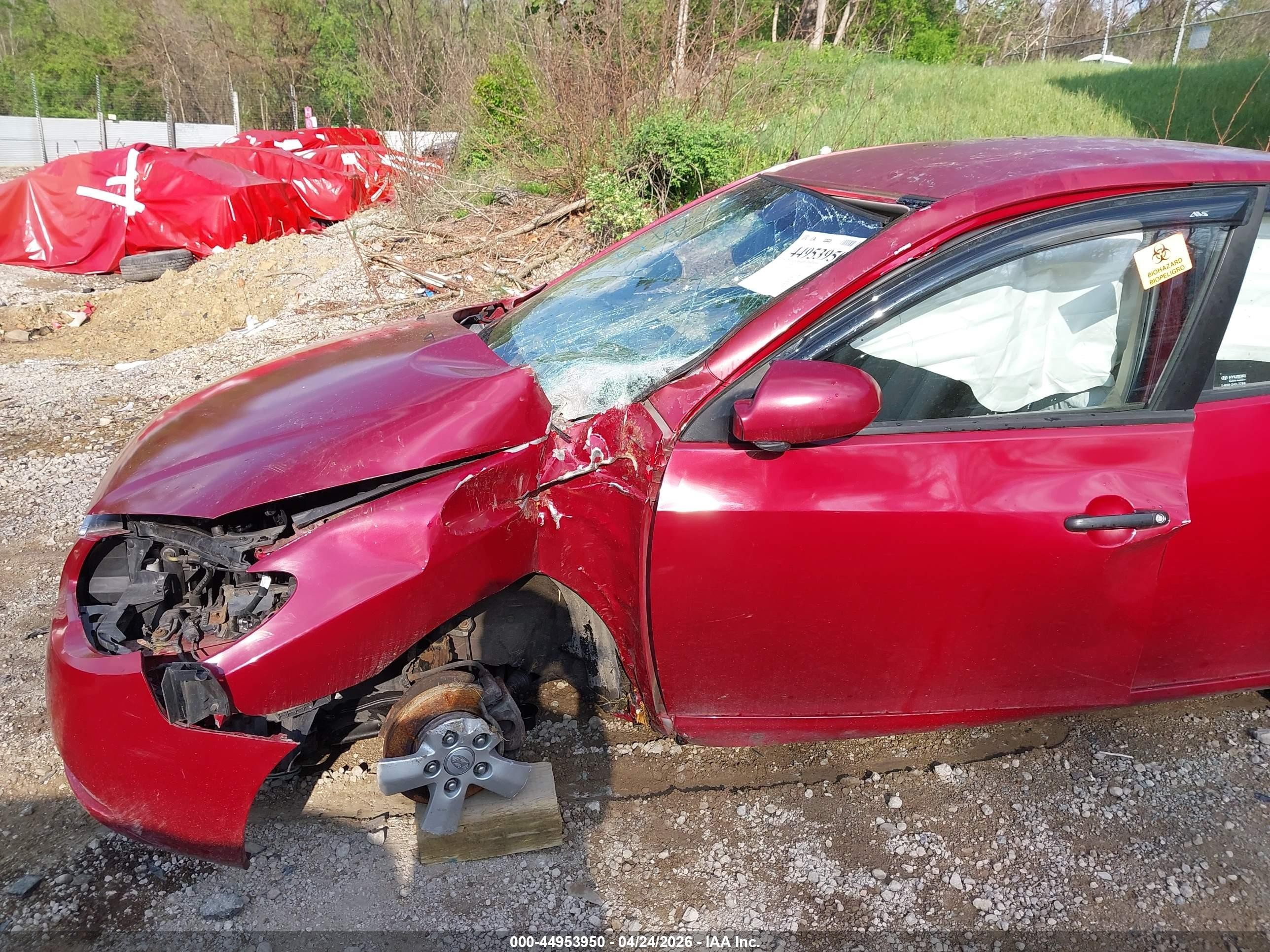 2007 Hyundai Elantra Gls/limited/se Red vin: KMHDU46D77U086851